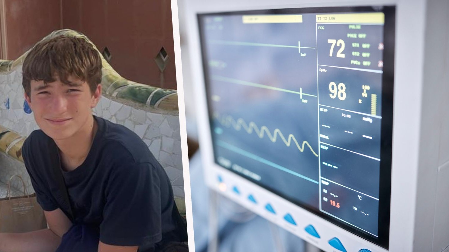Healthcare, monitor and heart rate in the hospital with a patient in recovery or in preparation of surgery. Medical, technology and cardiology with a person in the clinic for emergency medicare
