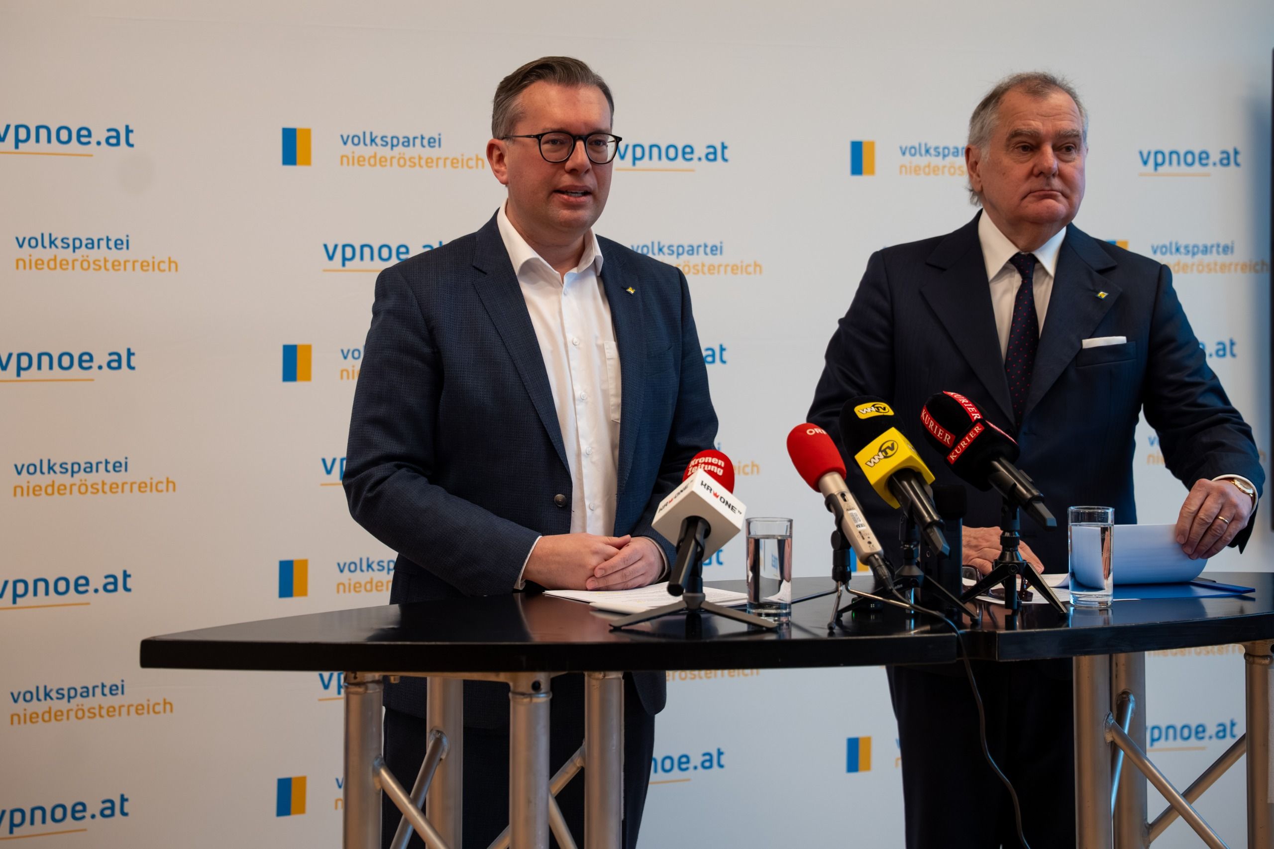 VPNÖ-Landesgeschäftsführer LAbg. Matthias Zauner und VPNÖ-Gesundheitssprecher LAbg. Franz Dinhobl 