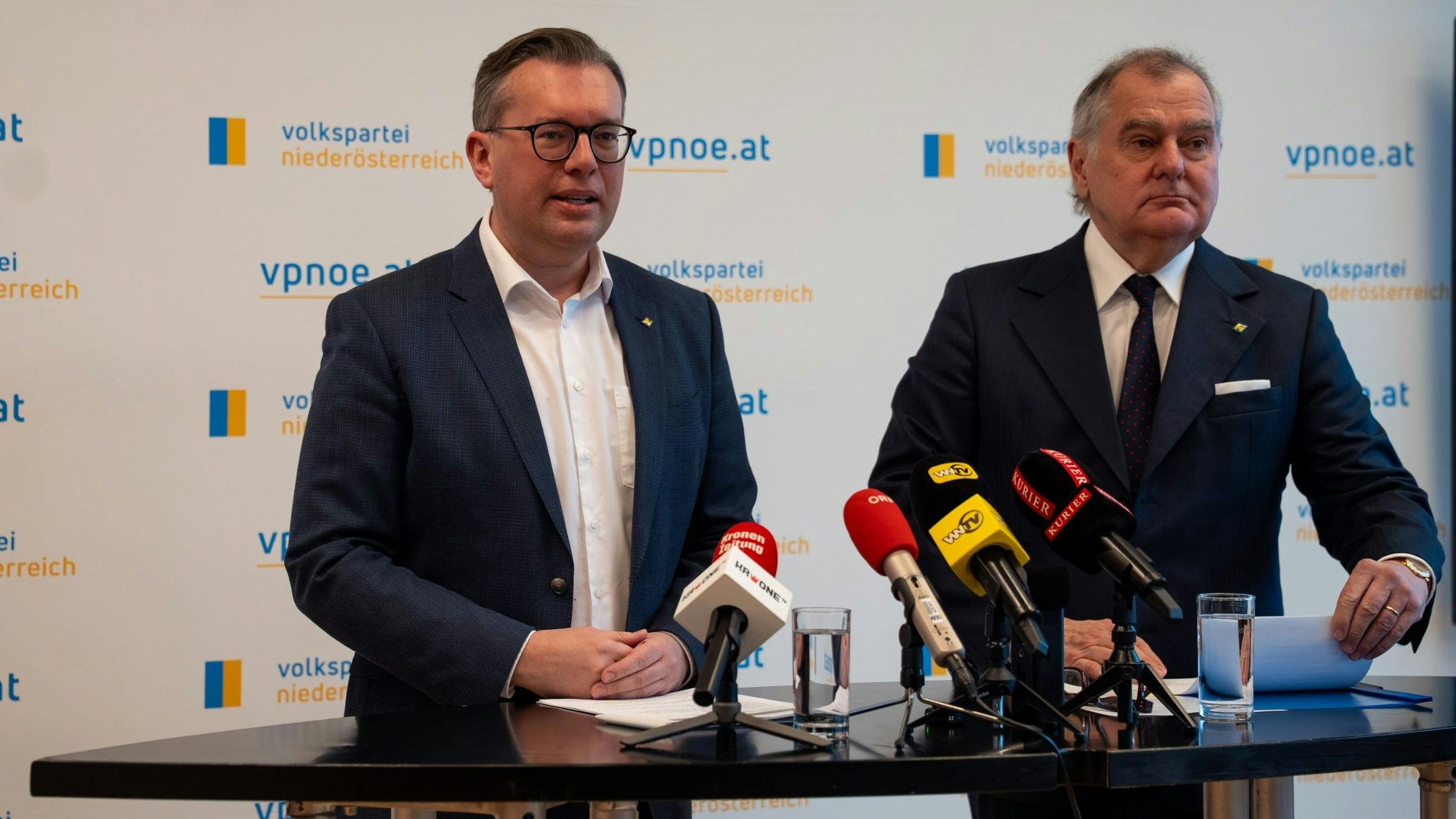 VPNÖ-Landesgeschäftsführer LAbg. Matthias Zauner und VPNÖ-Gesundheitssprecher LAbg. Franz Dinhobl 