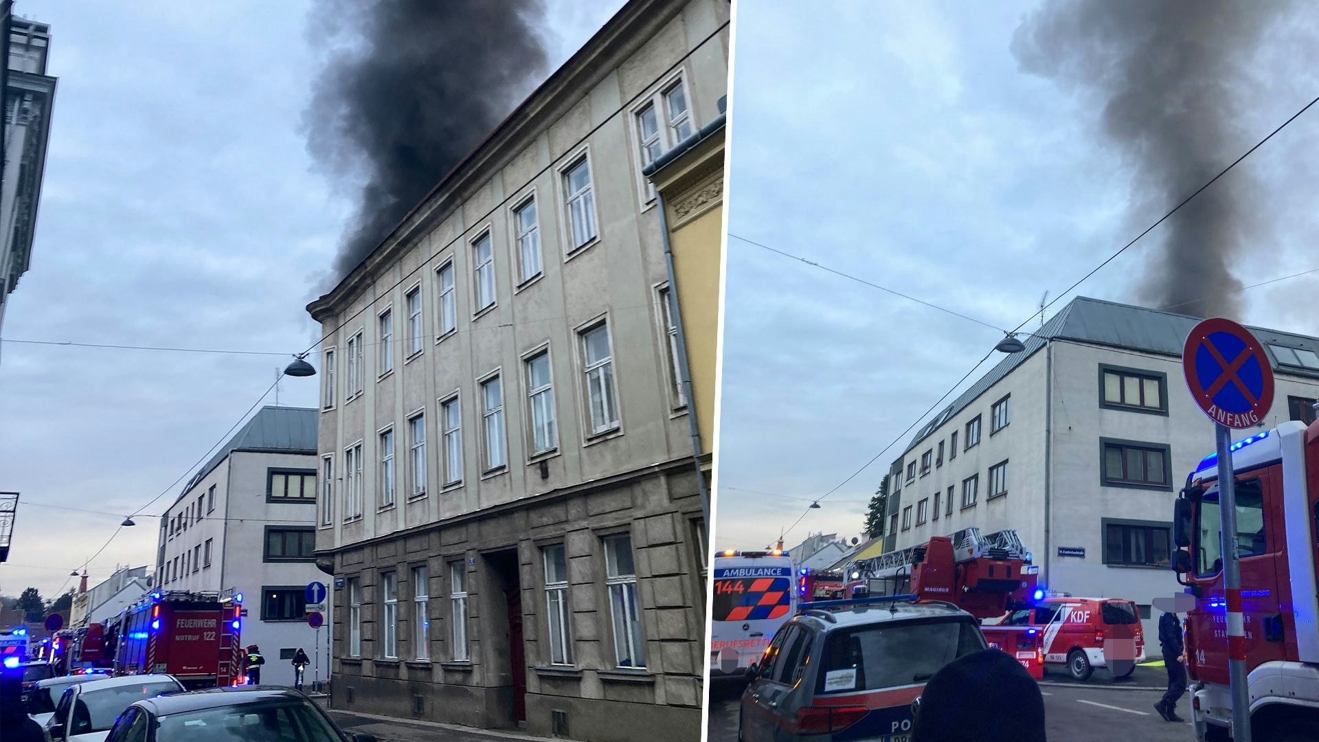 Pkw-Brand Wien-Penzing