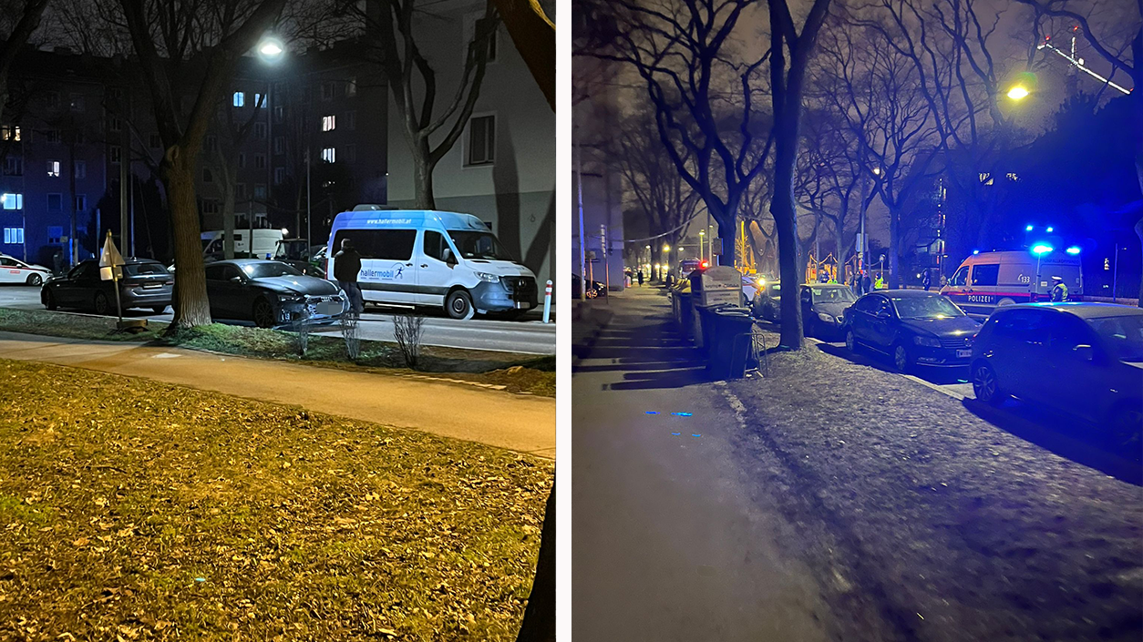 Am Dienstagabend kam es zu einem Unfall in Meidling, ein Mann wurde dabei verletzt.