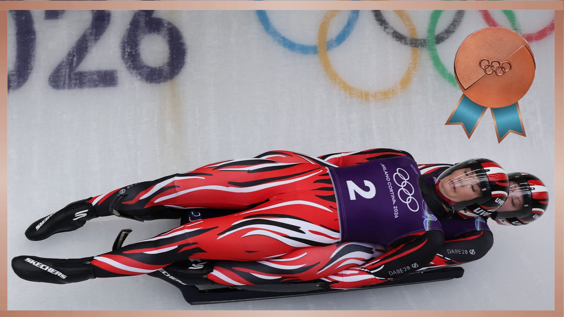 Selina Egle und Lara Kipp rodeln zu Bronze.