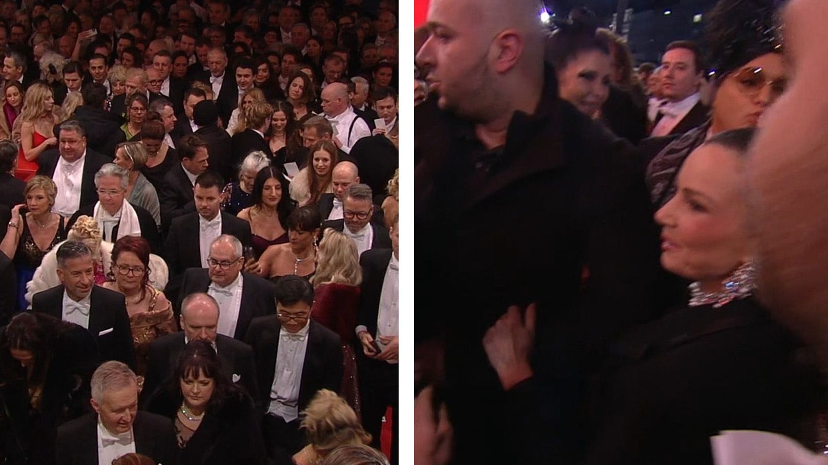 Fran Drescher genießt trotz Gedränge bereits den Start vom Opernball.