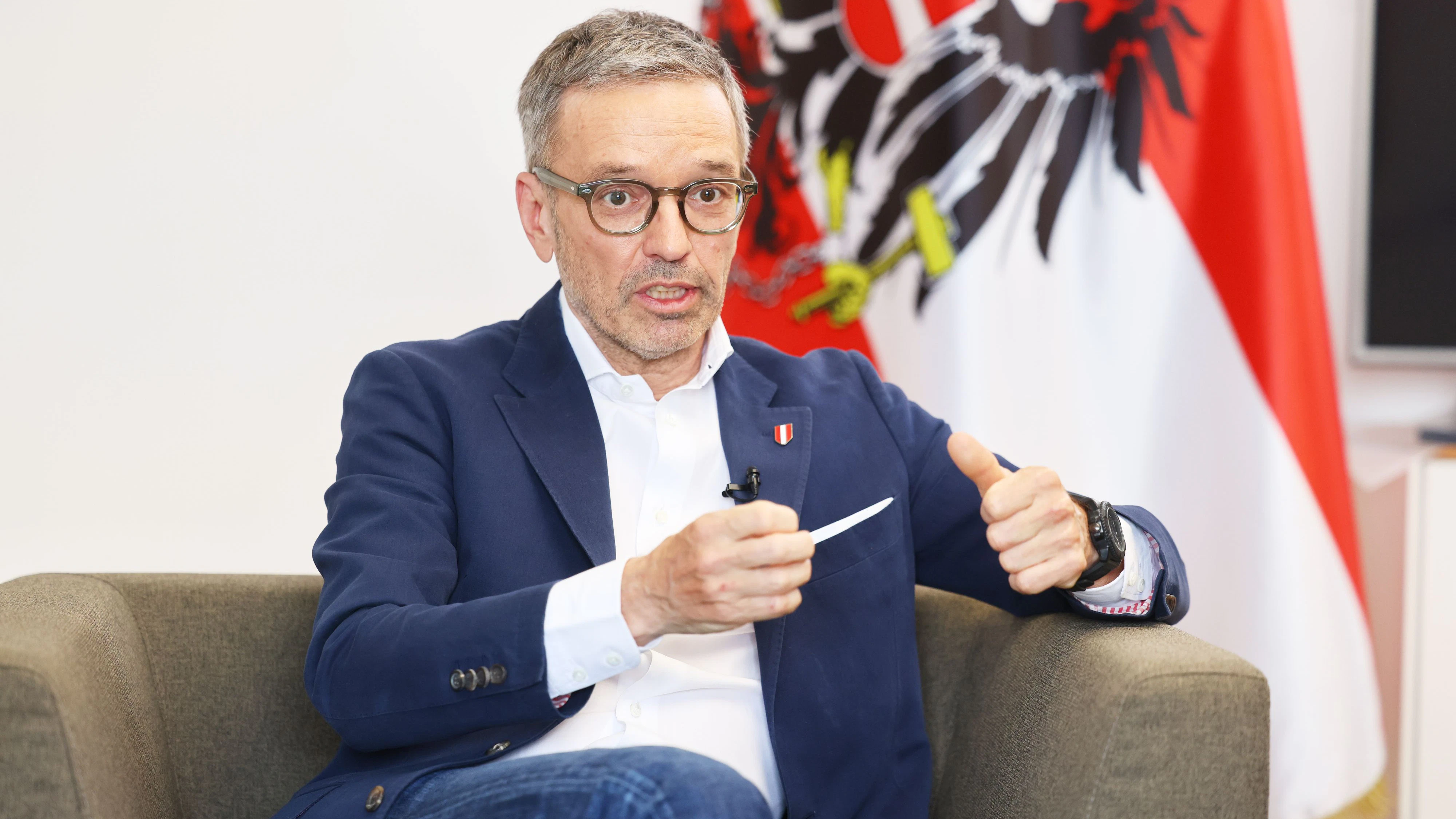Ein Jahr nach dem Scheitern der blau-schwarzen Regierungsverhandlungen zog FP-Chef Herbert Kickl eine Bilanz.