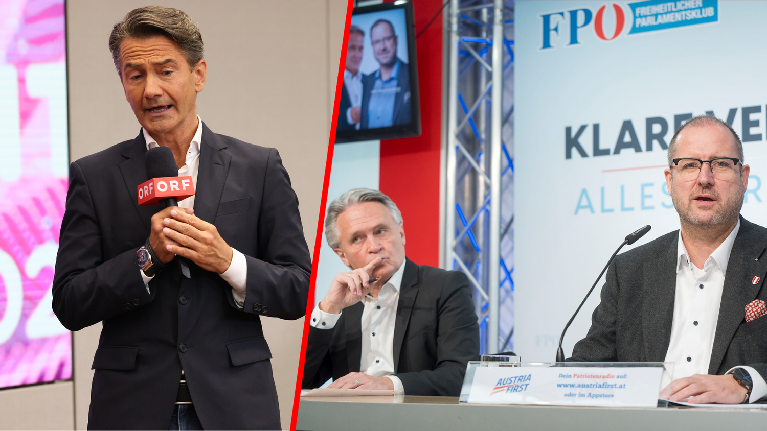 ORF-Generaldirektor Roland Weißmann erwägt, rechtliche Schritte gegen FPÖ-Generalsekretär Christian Hafenecker einzuleiten..