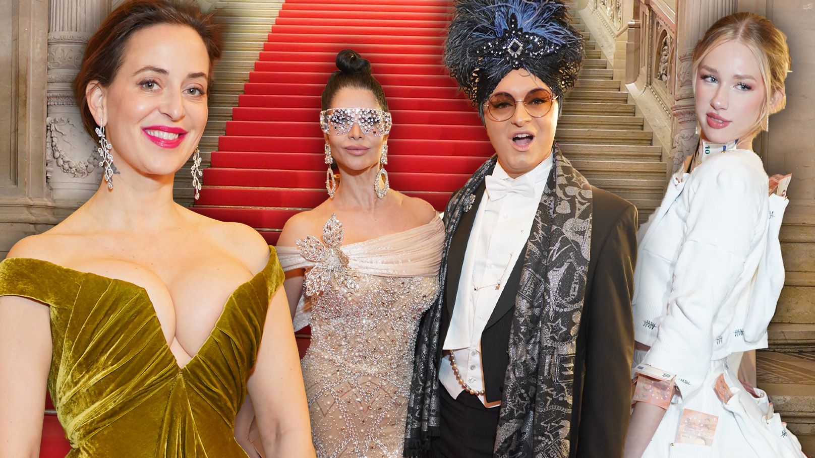Einige Opernball-Outfits gingen eher daneben.
