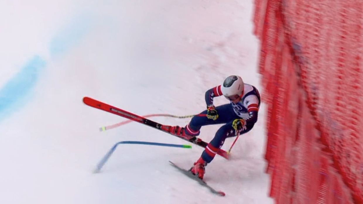 Abfahrts-Olympiasiegerin Breezy Johnson ist schwer gestürzt. 