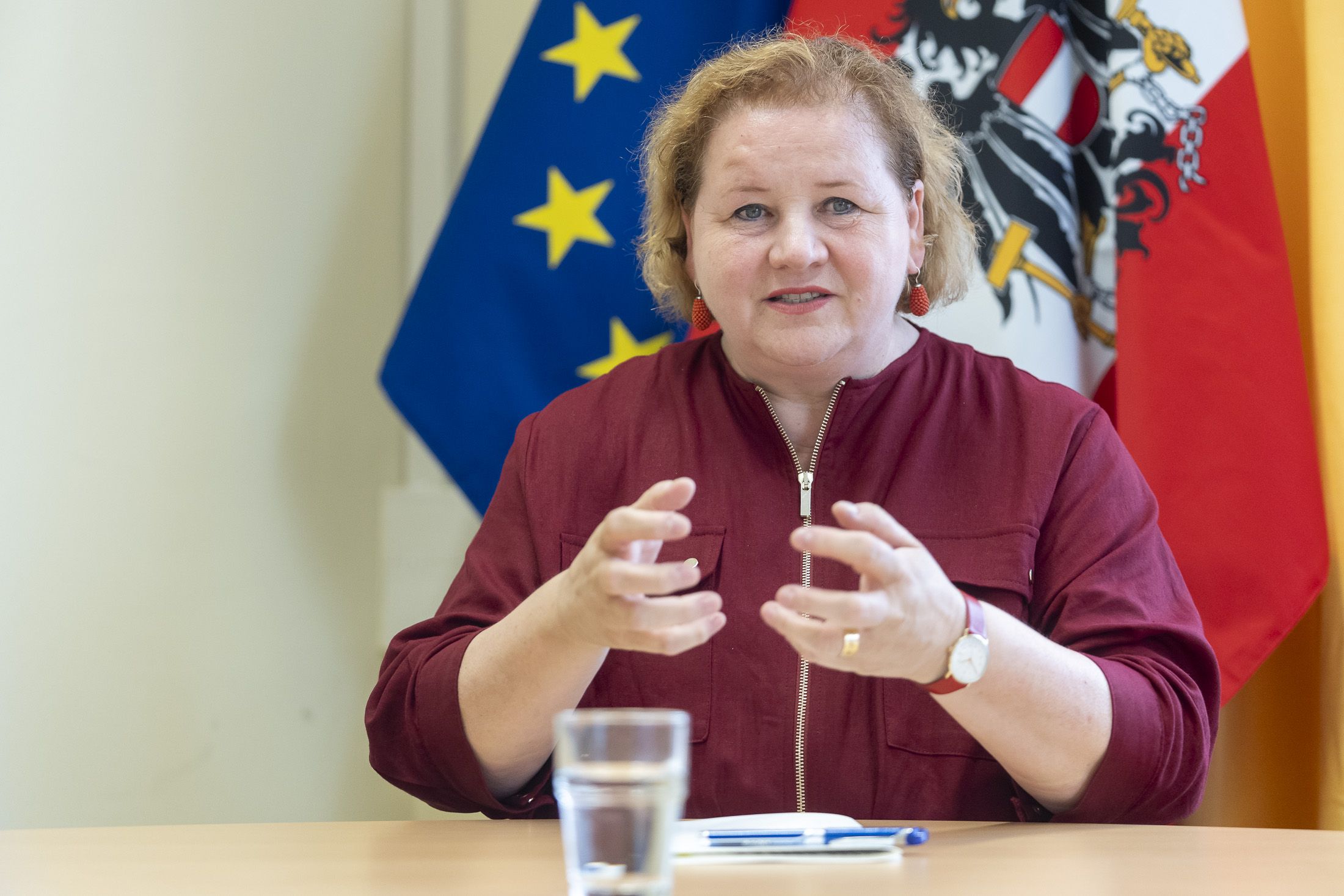 Sozial- und Arbeitsministerin Korinna Schumann (SPÖ) startet Info-Kampagne zur Wiedereingliederungsteilzeit.