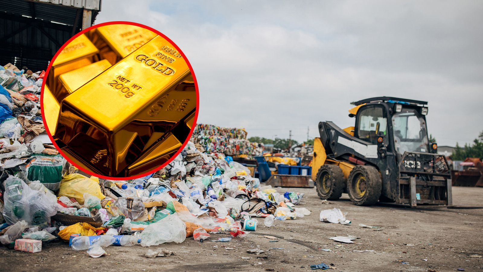 Ein Mann warf versehentlich seine Goldbarren in den Müll.