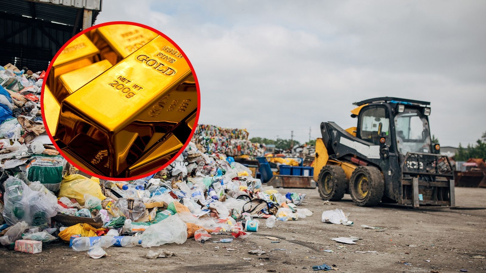 Ein Mann warf versehentlich seine Goldbarren in den Müll.