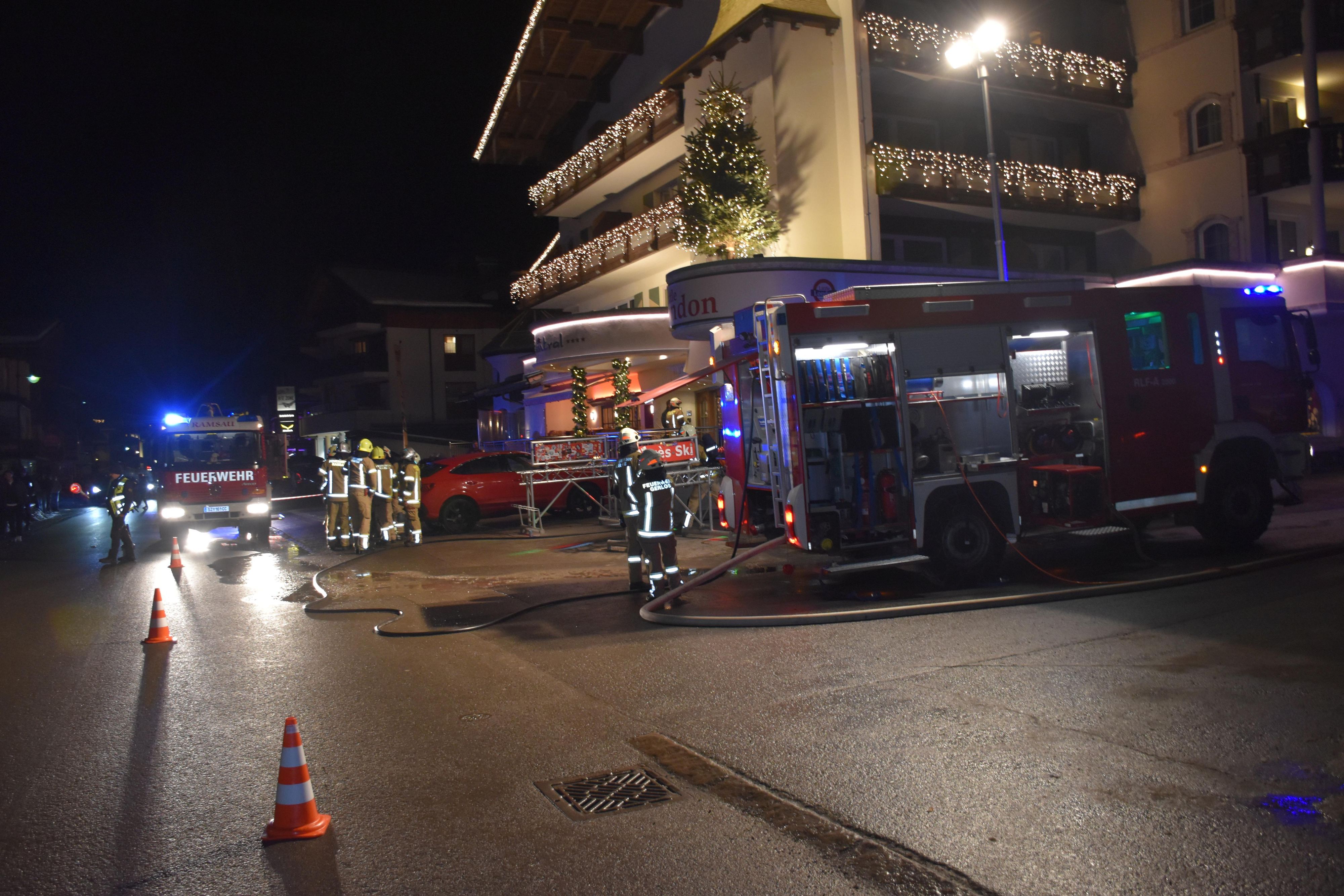 In einer Kellerbar eines Hotels in Gerlos kam es zu einem Brand.