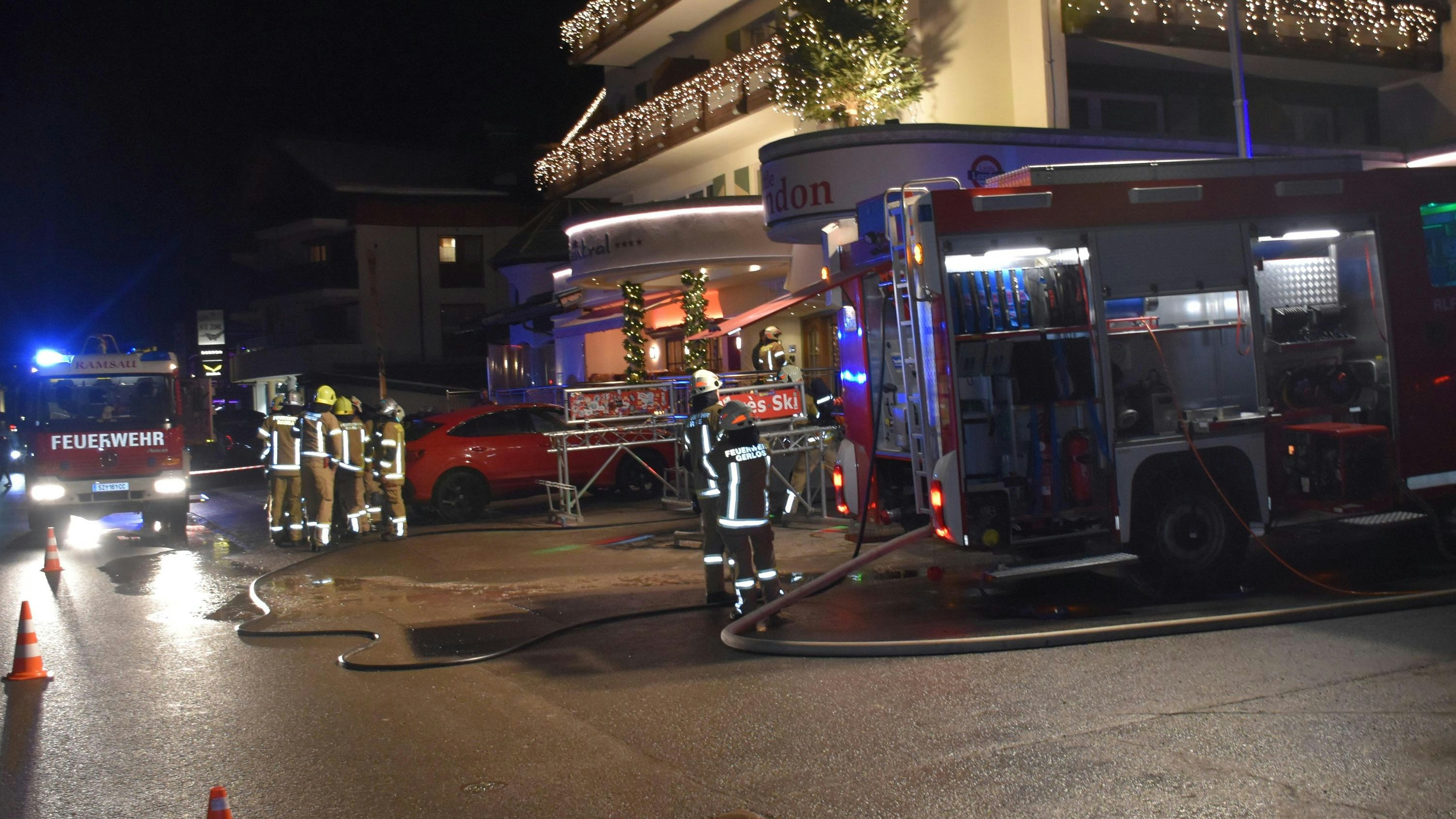 In einer Kellerbar eines Hotels in Gerlos kam es zu einem Brand.