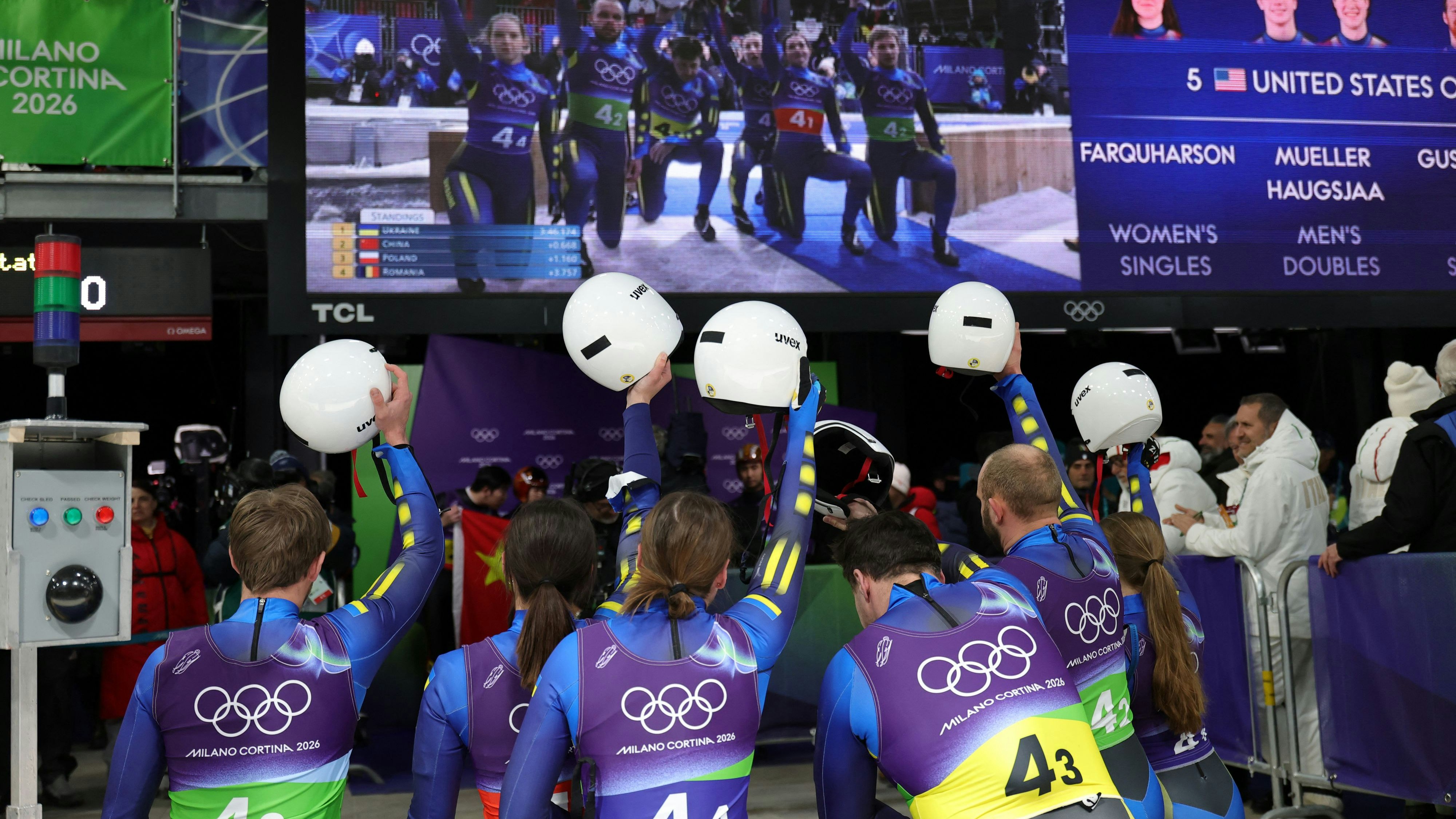 Das ukrainische Team sendete eine Botschaft – udn wurde im Fernsehen zensiert. 