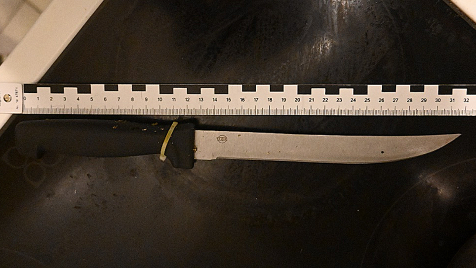 Das Messer wurde sichergestellt.