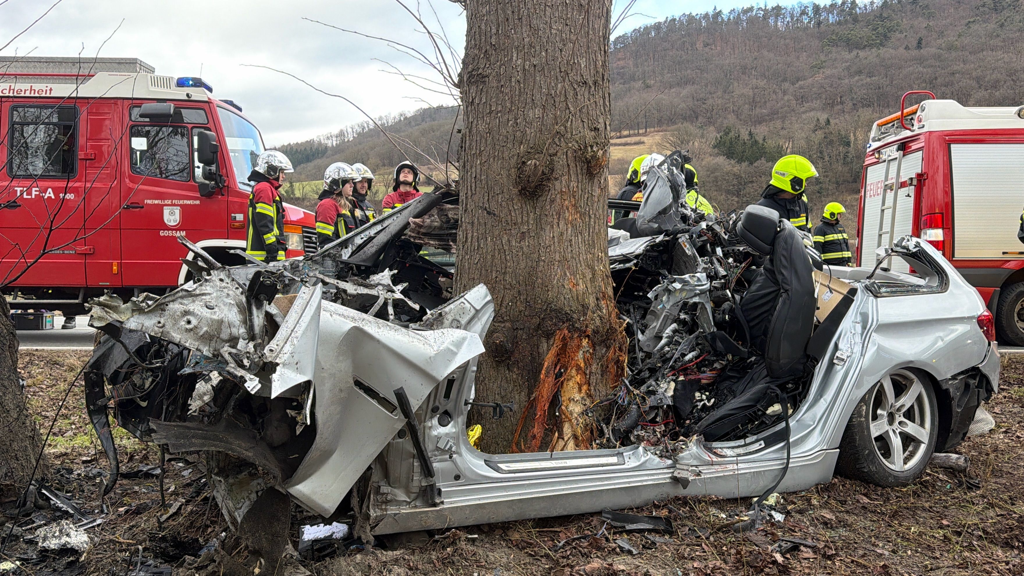 Crash gegen Baum in NÖ fordert ein Todesopfer