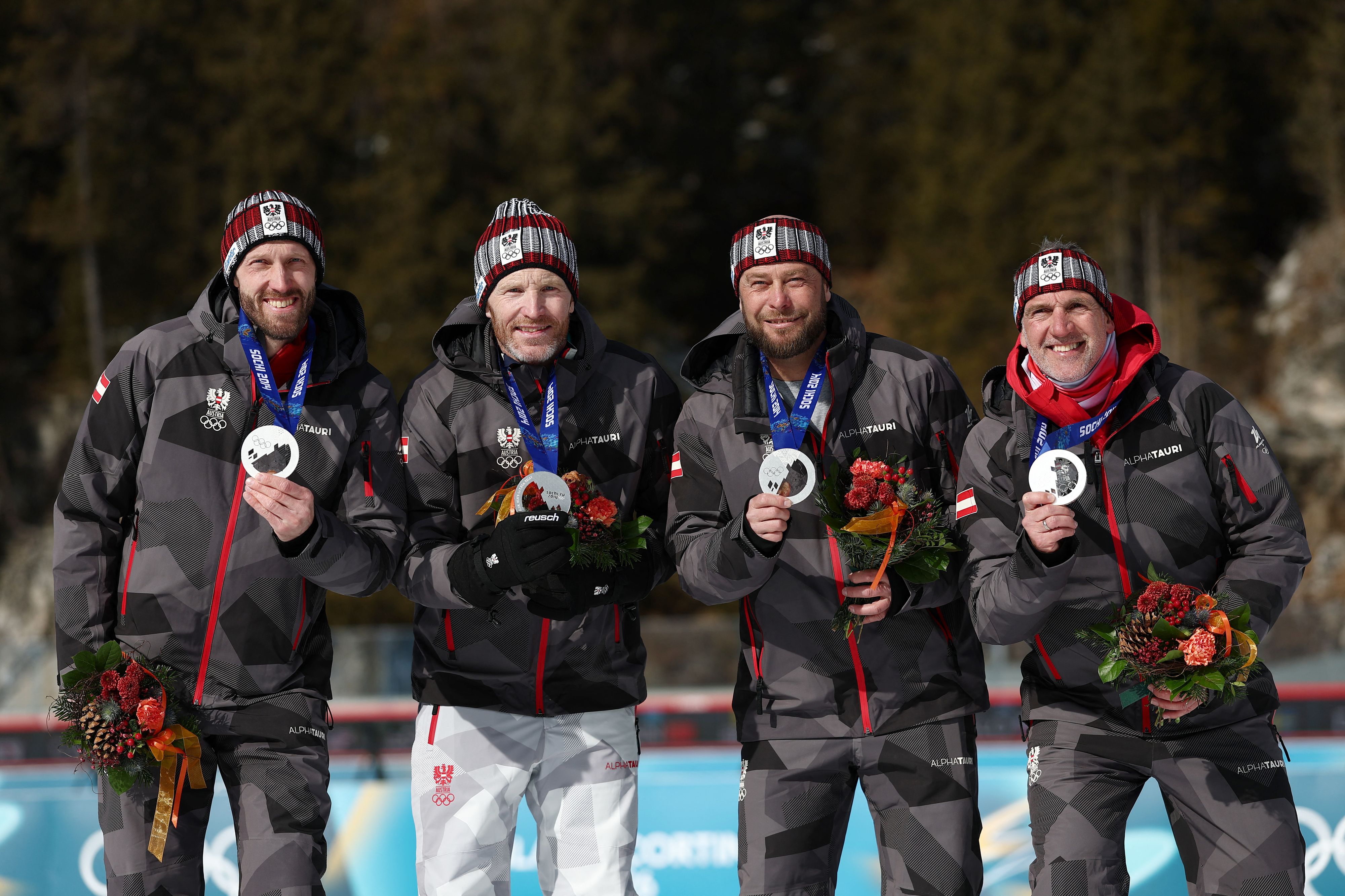 Christoph Sumann, Daniel Mesotitsch, Simon Eder und Dominik Landertinger