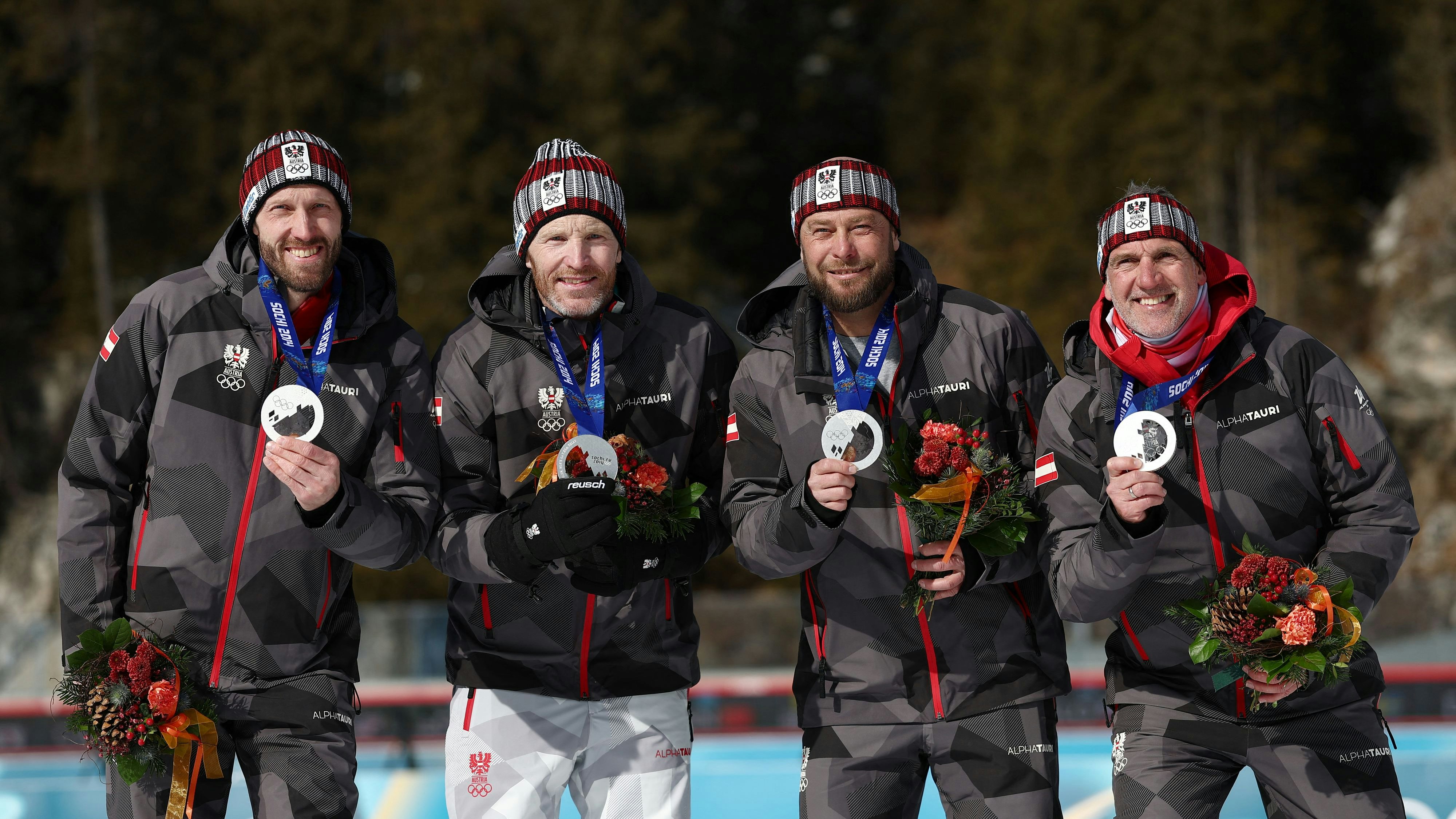 Christoph Sumann, Daniel Mesotitsch, Simon Eder und Dominik Landertinger