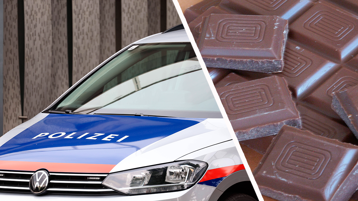 Schokoladen-Ladendiebstahl: Polizeieinsatz vor einem Supermarkt auf der Mariahilfer Straße (Wien-Neubau) (Symbolbild)