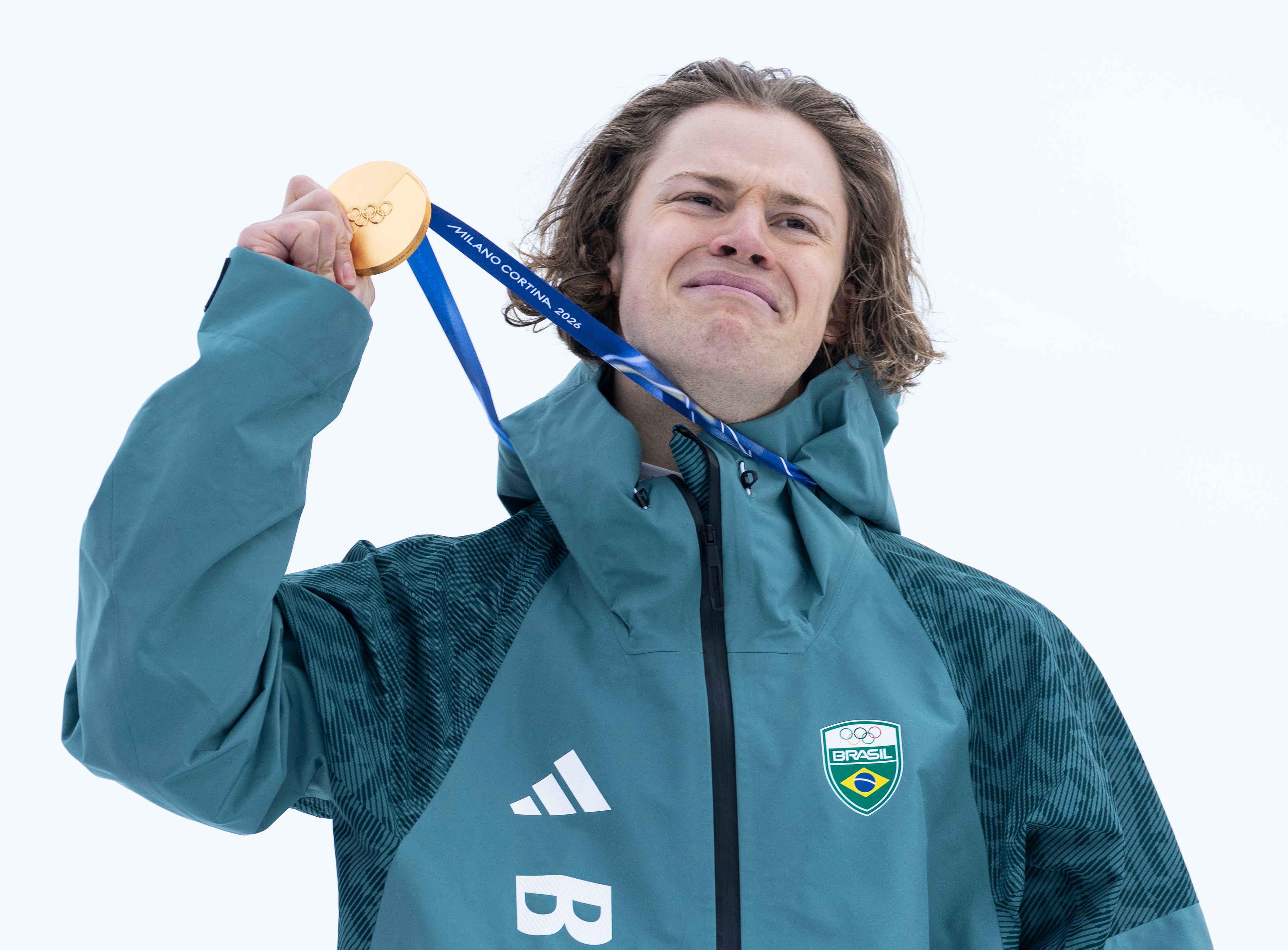 Lucas Pinheiro Braathen ließ nach dem Sieg seinen Emotionen freien Lauf. 