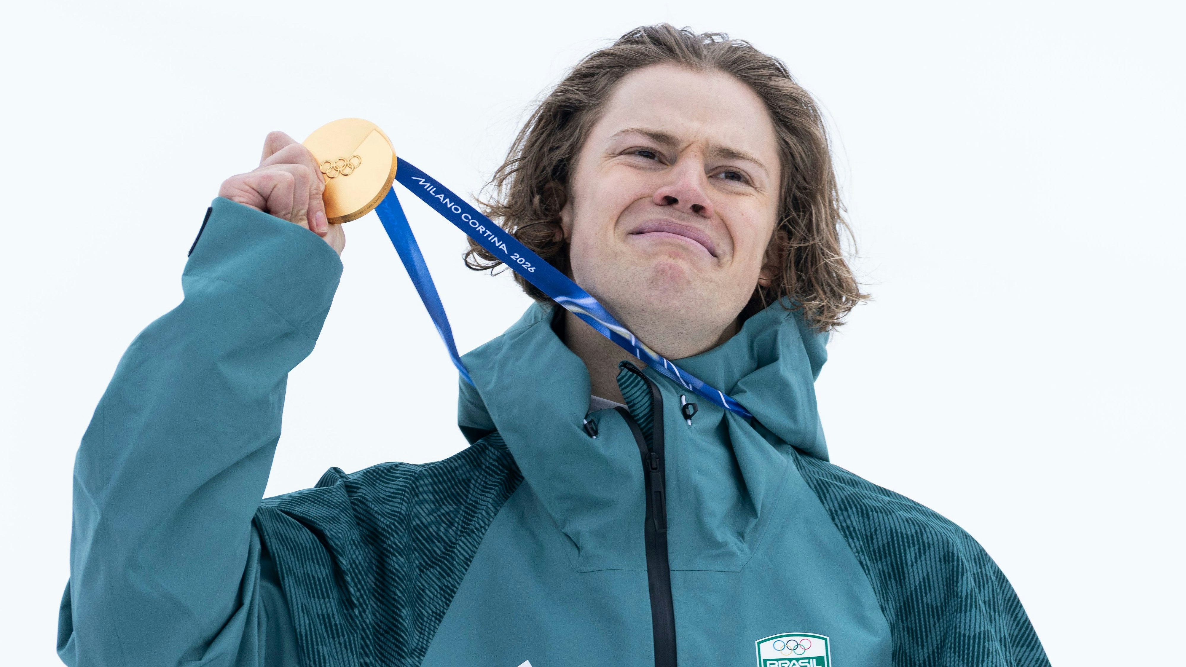 Lucas Pinheiro Braathen ließ nach dem Sieg seinen Emotionen freien Lauf. 
