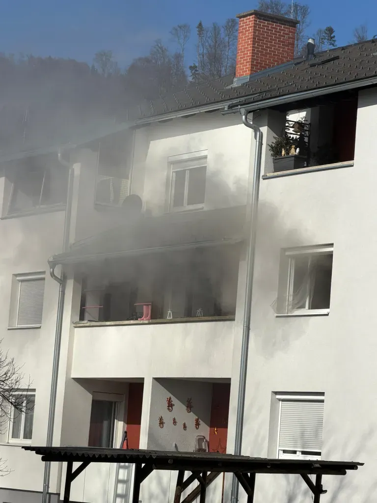 Am Sonntag kam es in einem Mehrparteienhaus zu einem Küchenbrand. Sieben Personen erlitten Rauchgasvergiftungen. 
