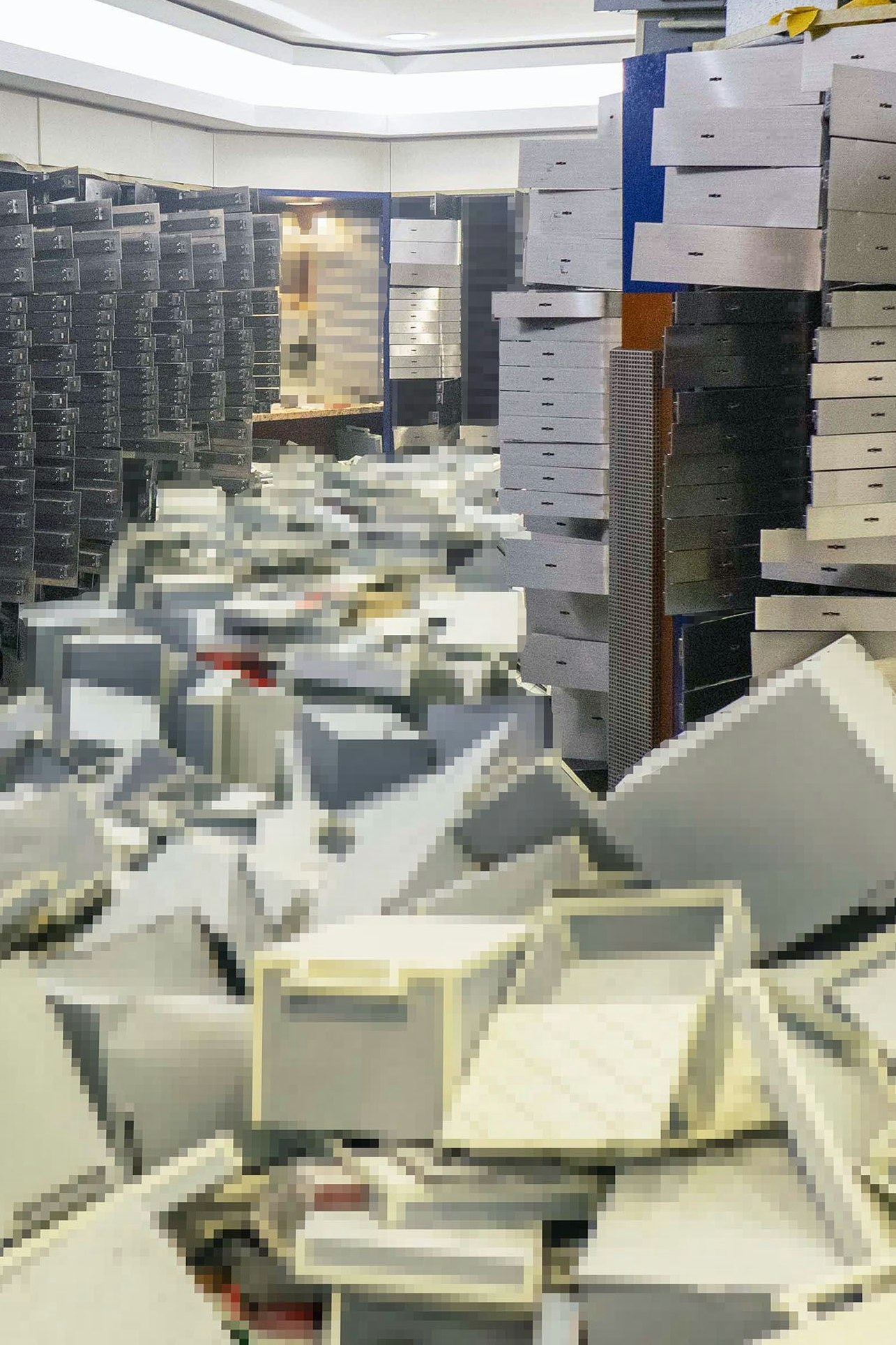 Chaos pur: So präsentierte sich der Tresorraum der Sparkassenfiliale in Gelsenkirchen am 29. Dezember 2025 den Ermittlern