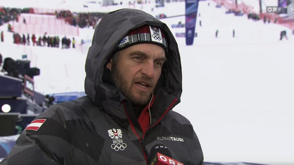Christian Mitter vor dem Slalom-Start.