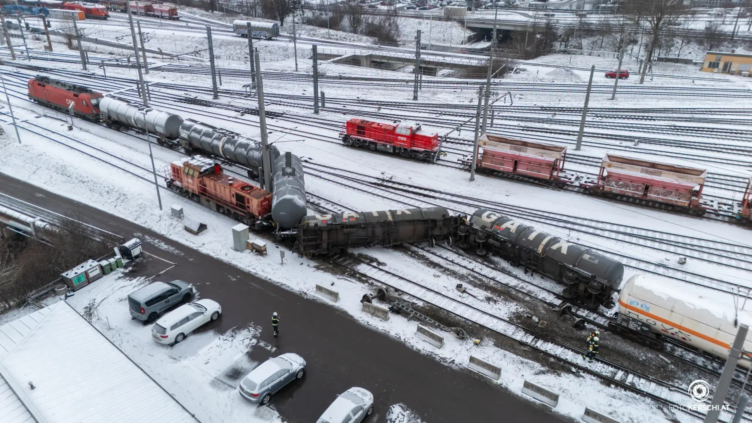 Der Güterzug entgleiste am Vormittag in Linz.