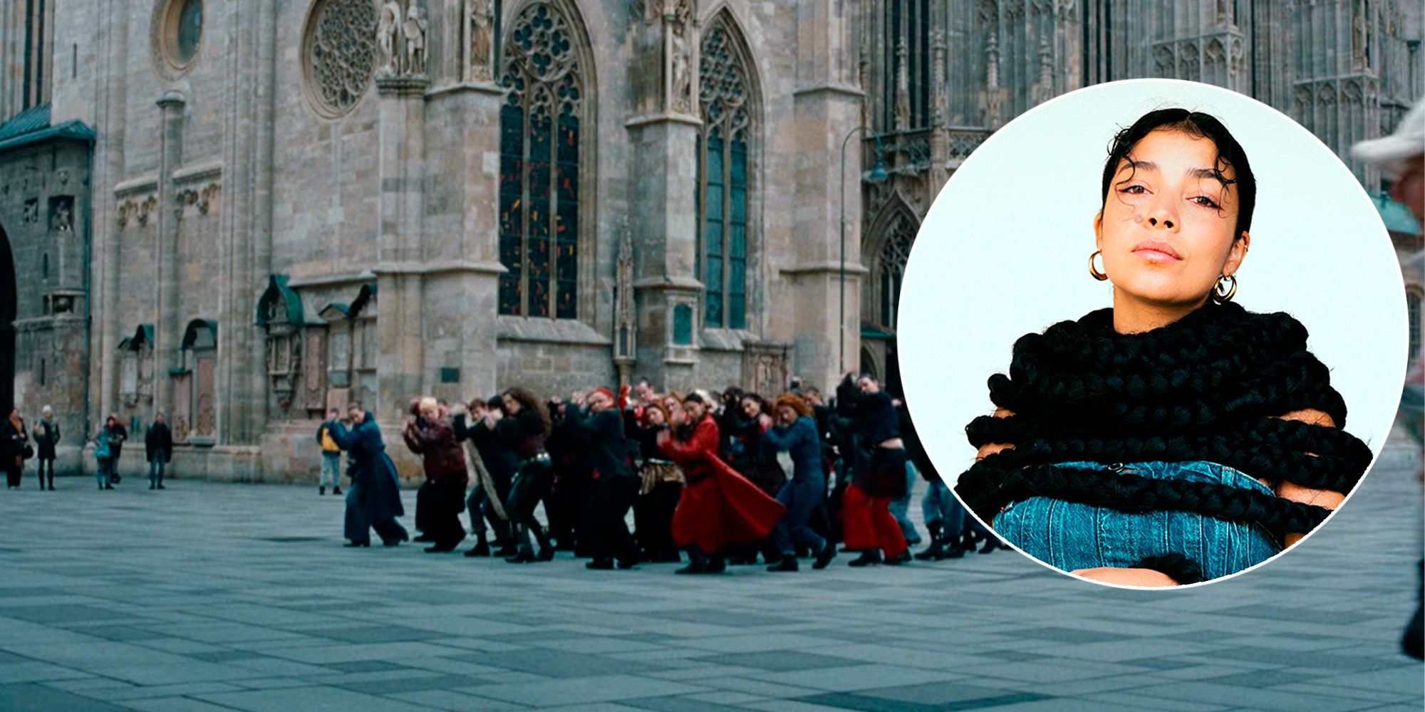 Tamara Flores drehte vor dem Stephansdom