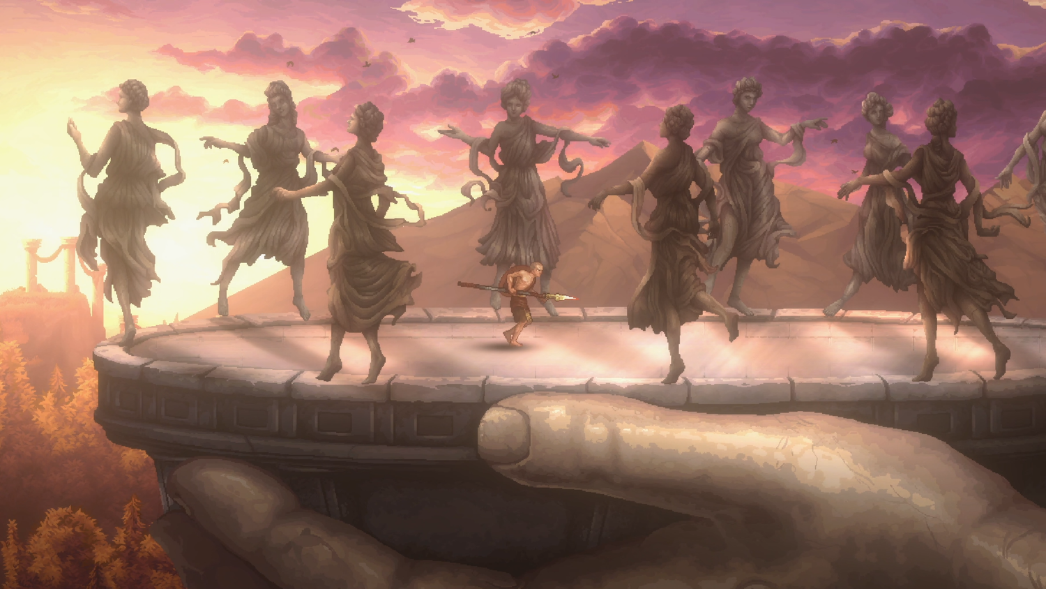 Statt cinematischer 3D-Optik setzt "Sons of Sparta" auf klassische Pixel-Art und eine seitlich scrollende Perspektive.