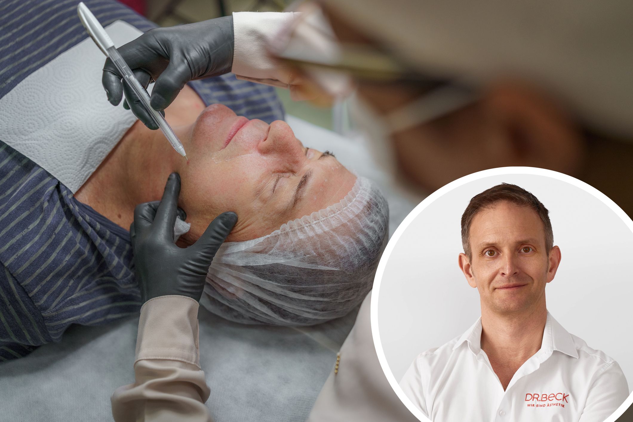 Harald Beck, Facharzt für Plastische, Ästhetische und Rekonstruktive Chirurgie (re.) warnt vor illegalen 