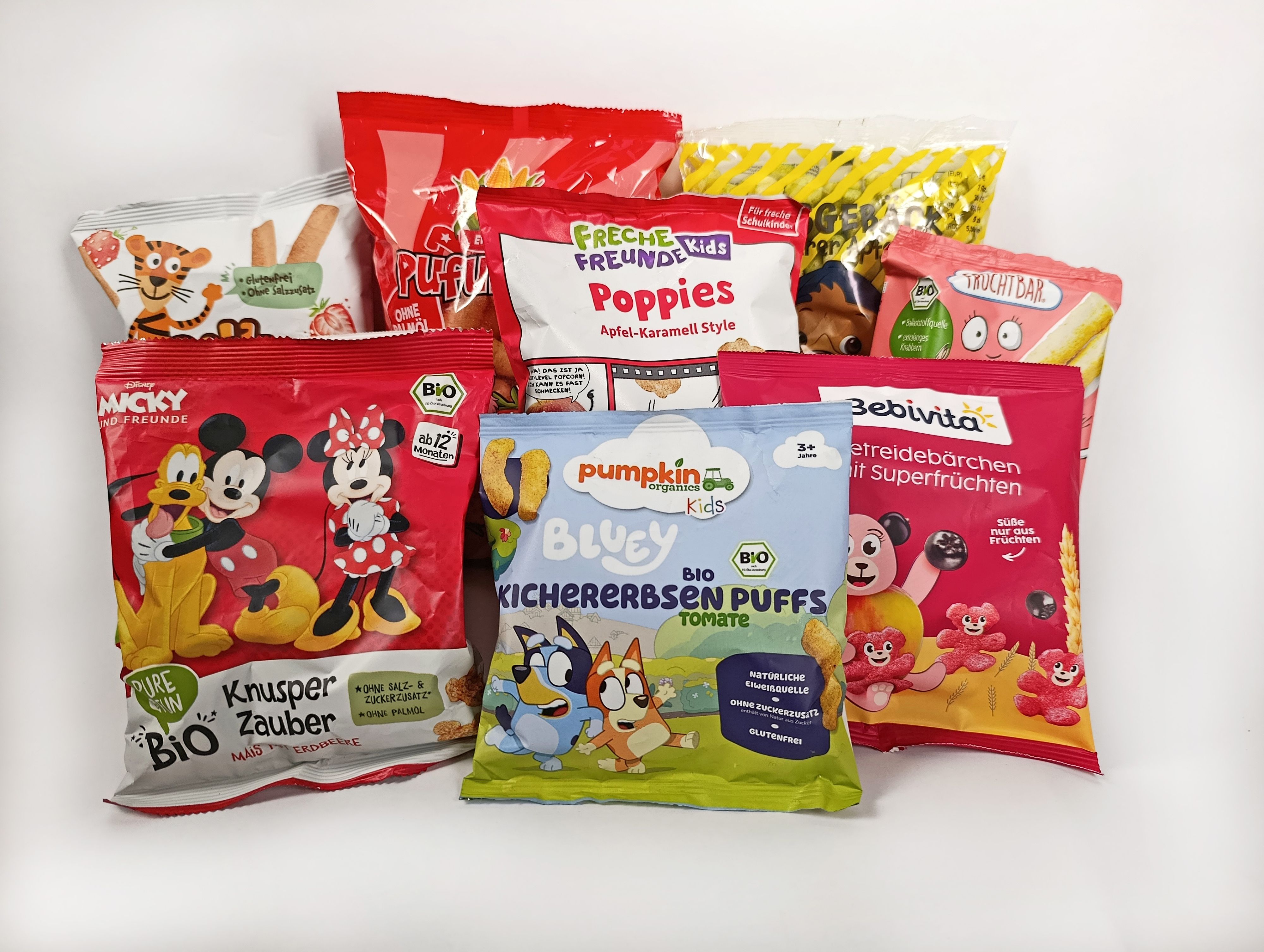 Die AK testete 68 Kinderknabbersnacks.