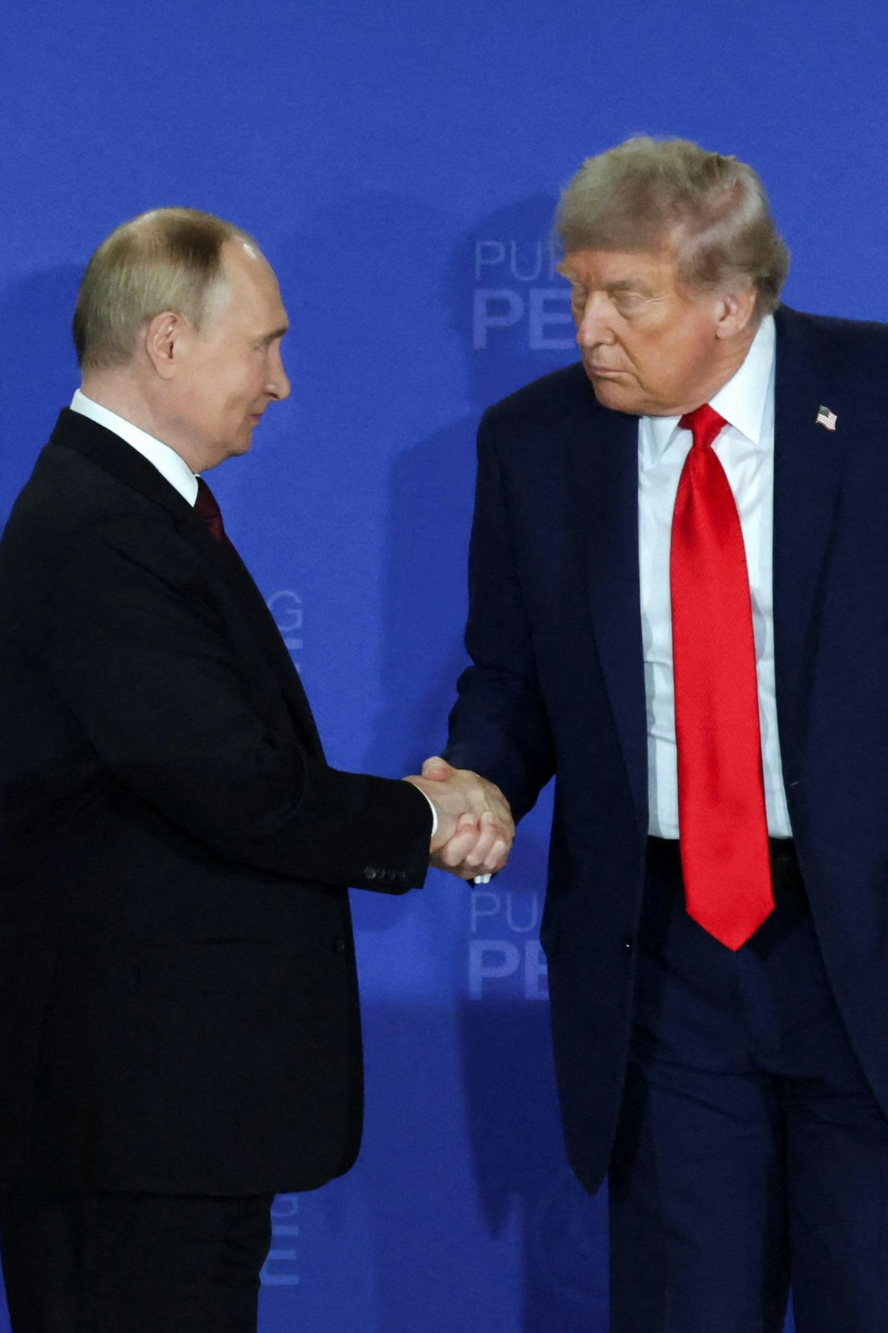 US-Präsident Donald Trump und sein russischer Amtskollege Wladimir Putin bei ihrem Treffen am 15. August 2025 in Alaska