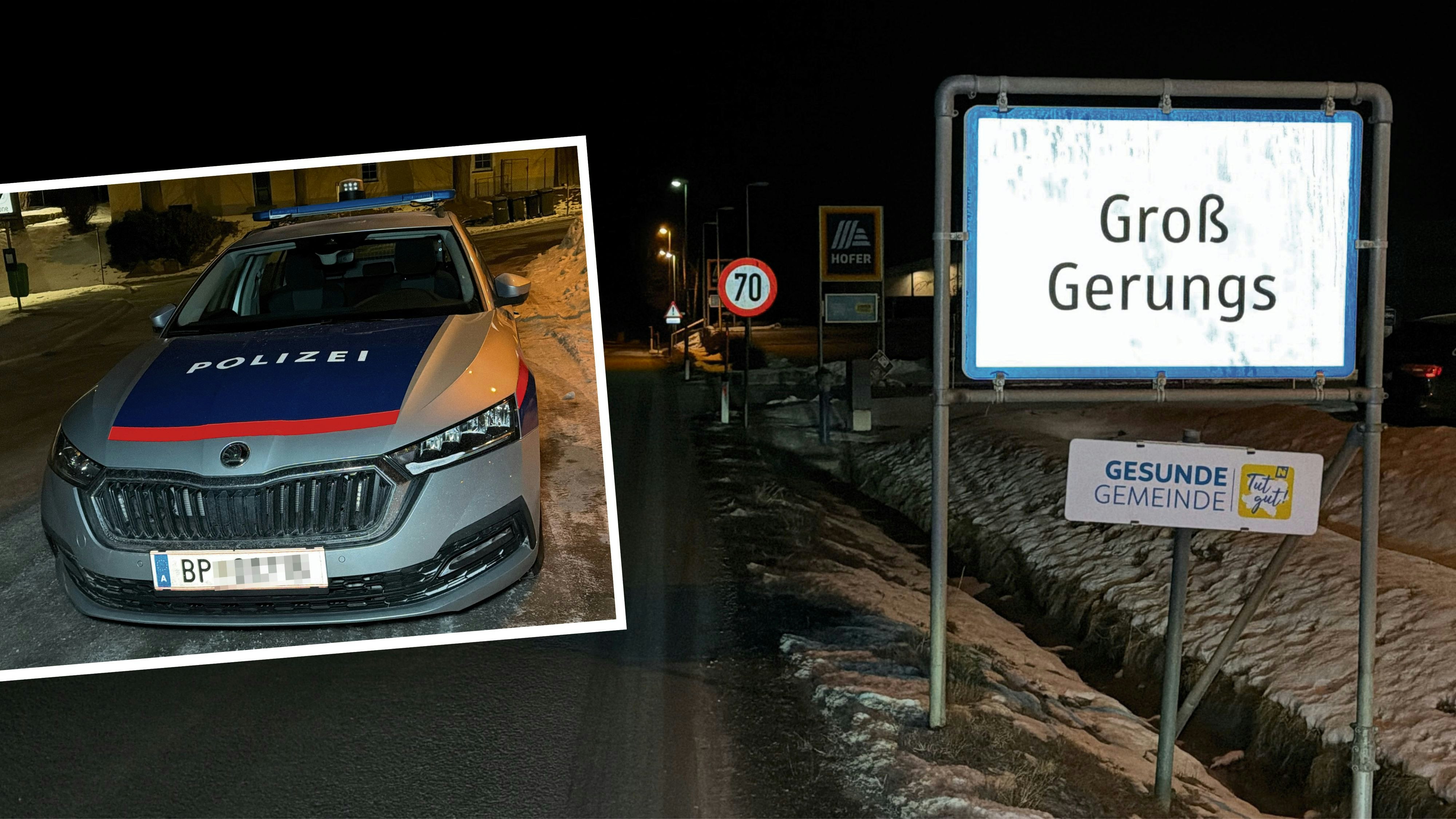 Einsatz der Exekutive am Mittwochabend, 18. Februar 2026, in Groß Gerungs