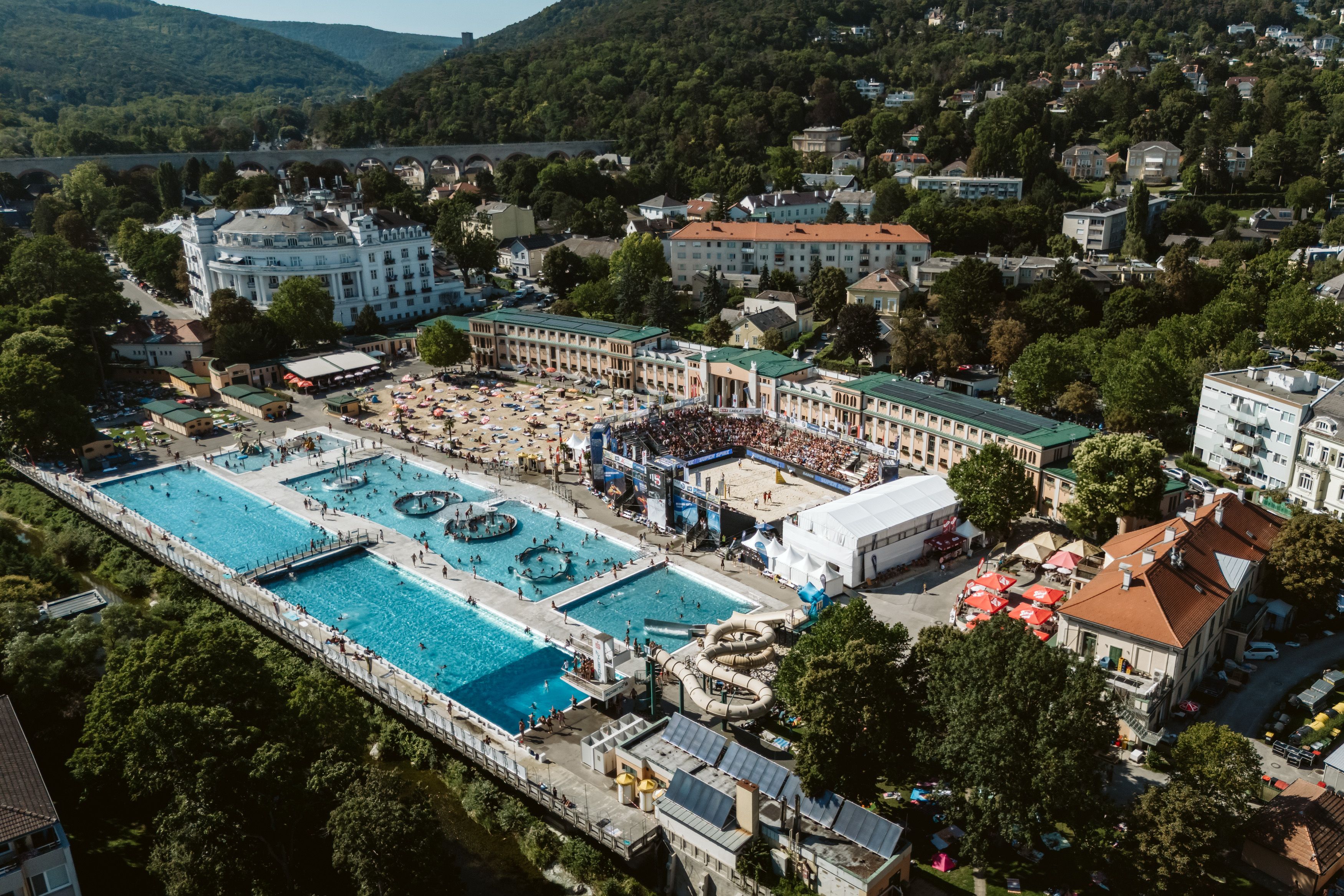 Aufnahme vom Beachvolleyball-Event in Baden im vergangenen Jahr