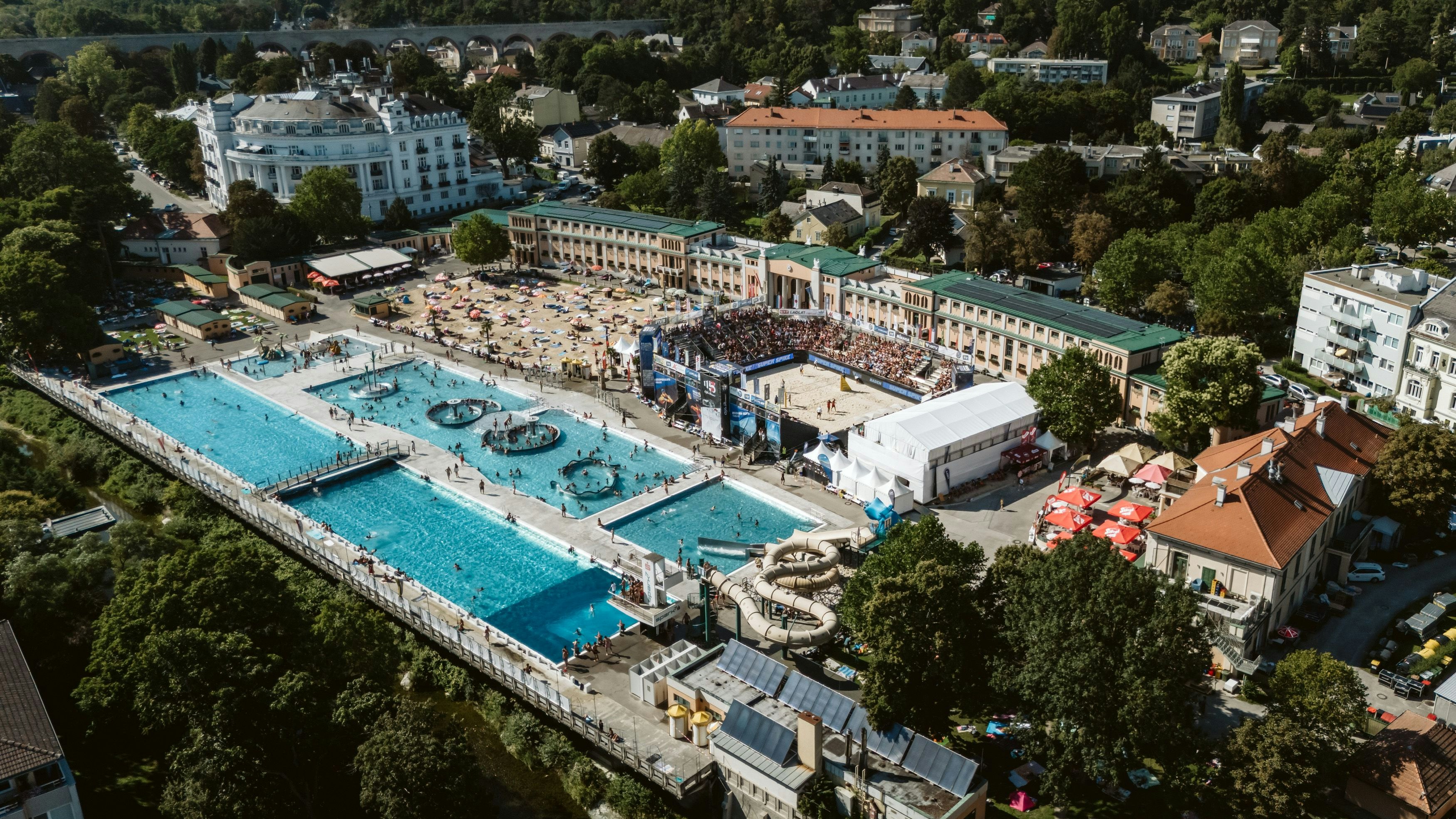 Aufnahme vom Beachvolleyball-Event in Baden im vergangenen Jahr