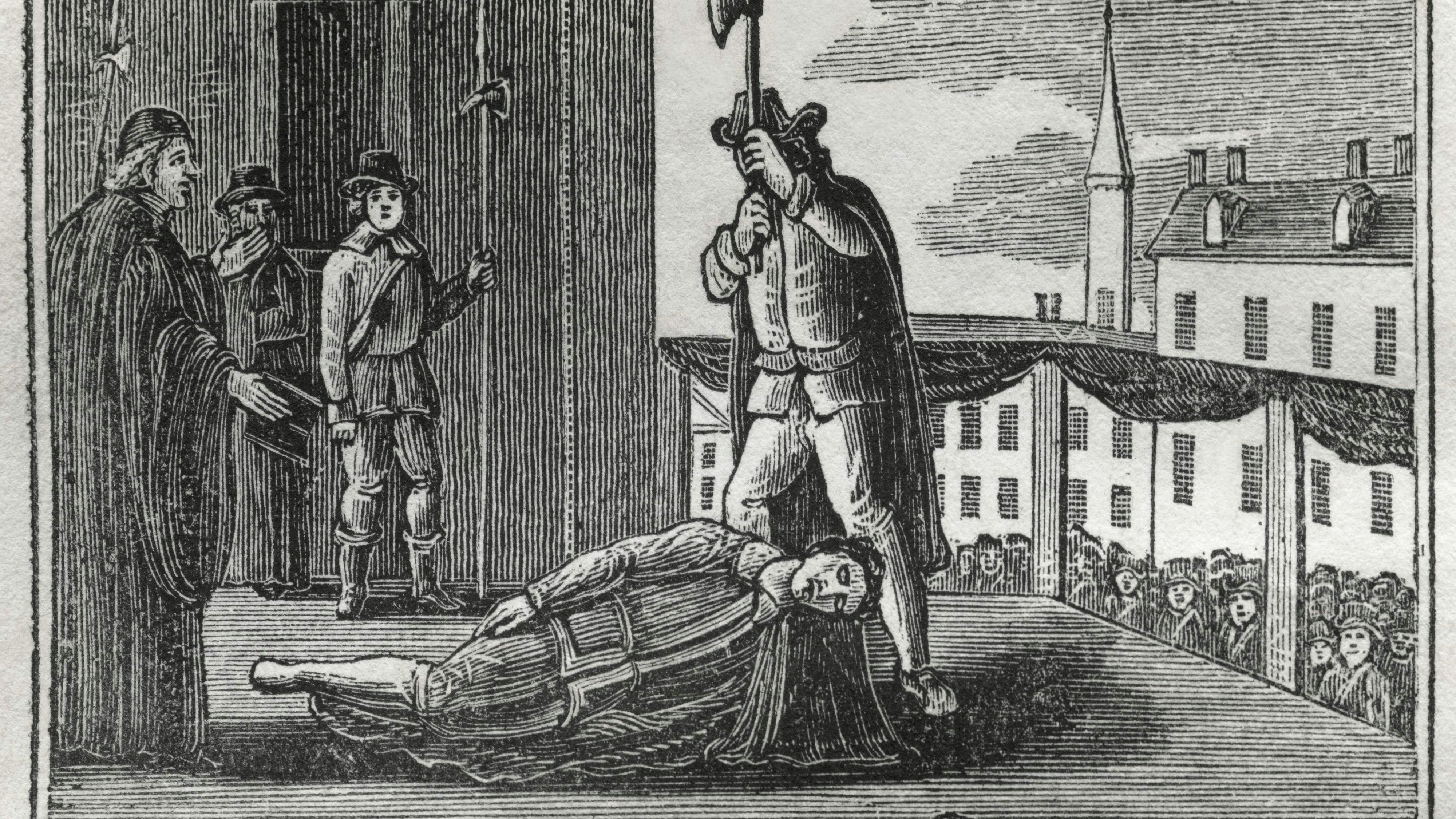 Execution of Charles I, 1649, Illustration from the Book, Historical Cabinet, L.H. Young Publisher, New Haven, 1834 PUBLICATIONxINxGERxAUTxSUIxONLY Copyright: xJTxVintagex jtv010854  