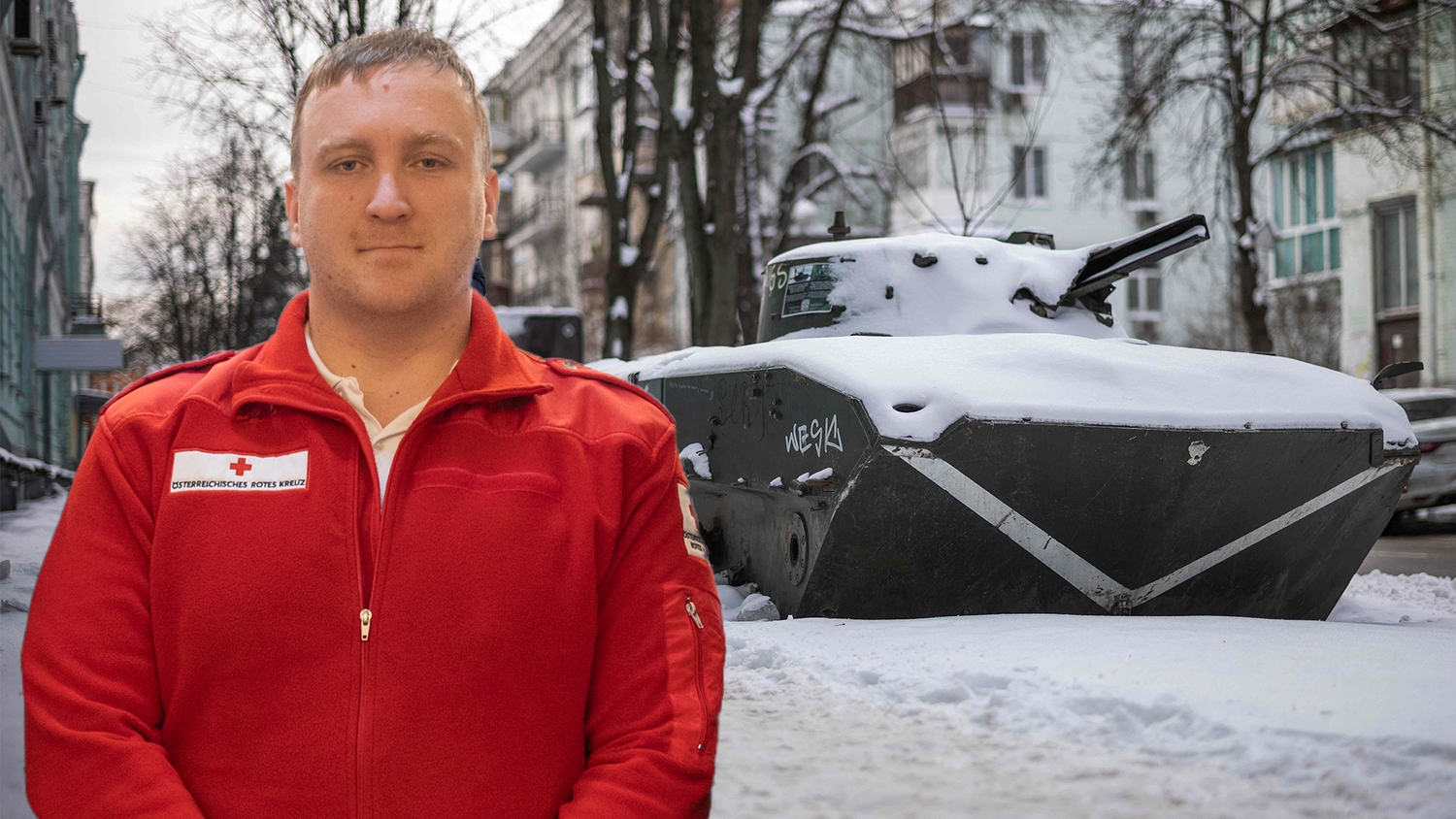 Artur (35) flüchtete wegen des Krieges in der Ukraine (im Bild ein aktuelles Foto aus Kiew) nach Oberösterreich.