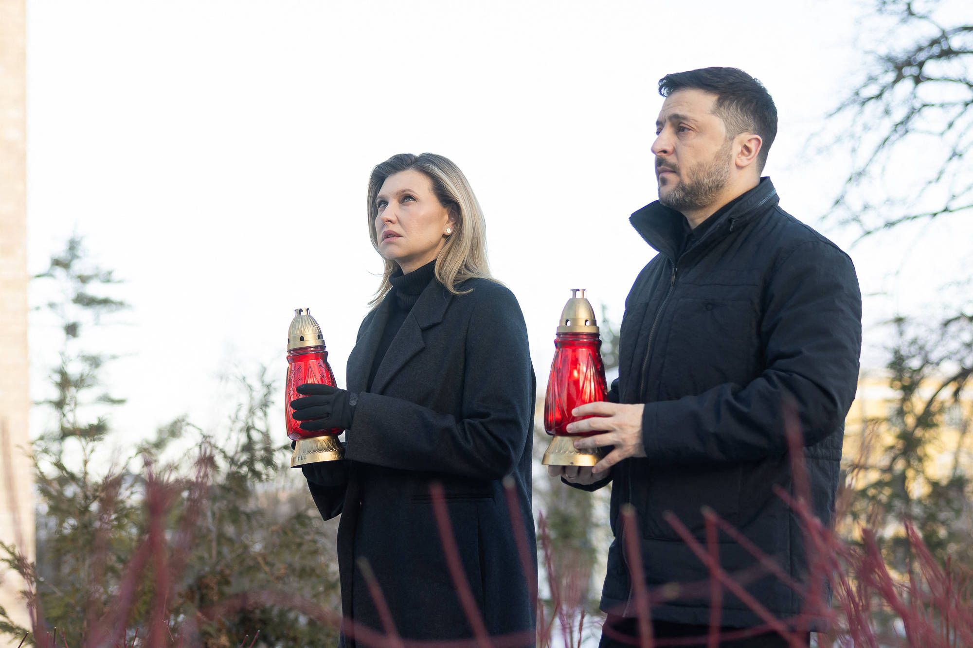 Ukraines Präsident Wolodymyr Selenskyj und seine First Lady Olena gedenken den Toten der Euromaidan-Bewegung. 20. Februar 2026.