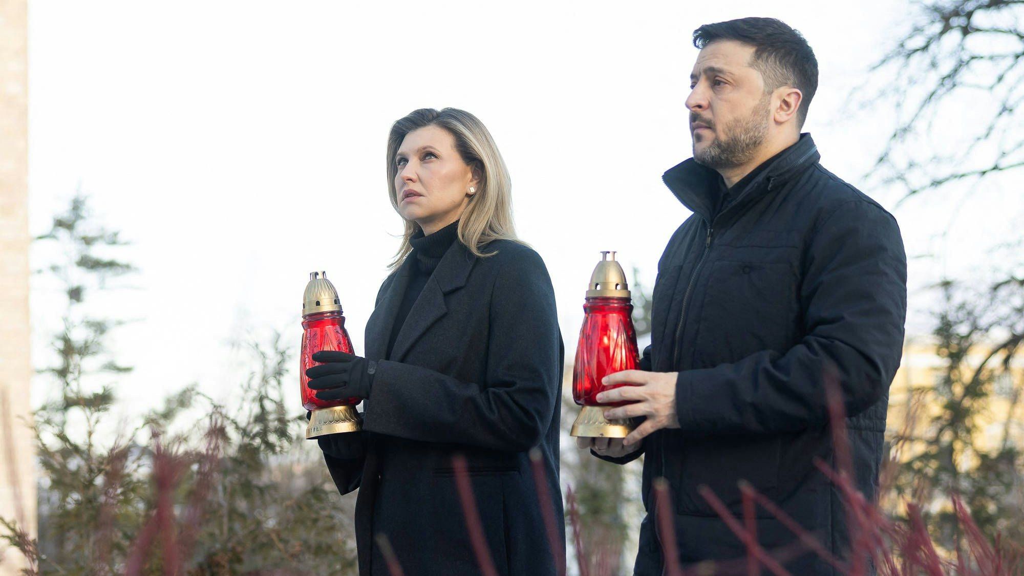 Ukraines Präsident Wolodymyr Selenskyj und seine First Lady Olena gedenken den Toten der Euromaidan-Bewegung. 20. Februar 2026.