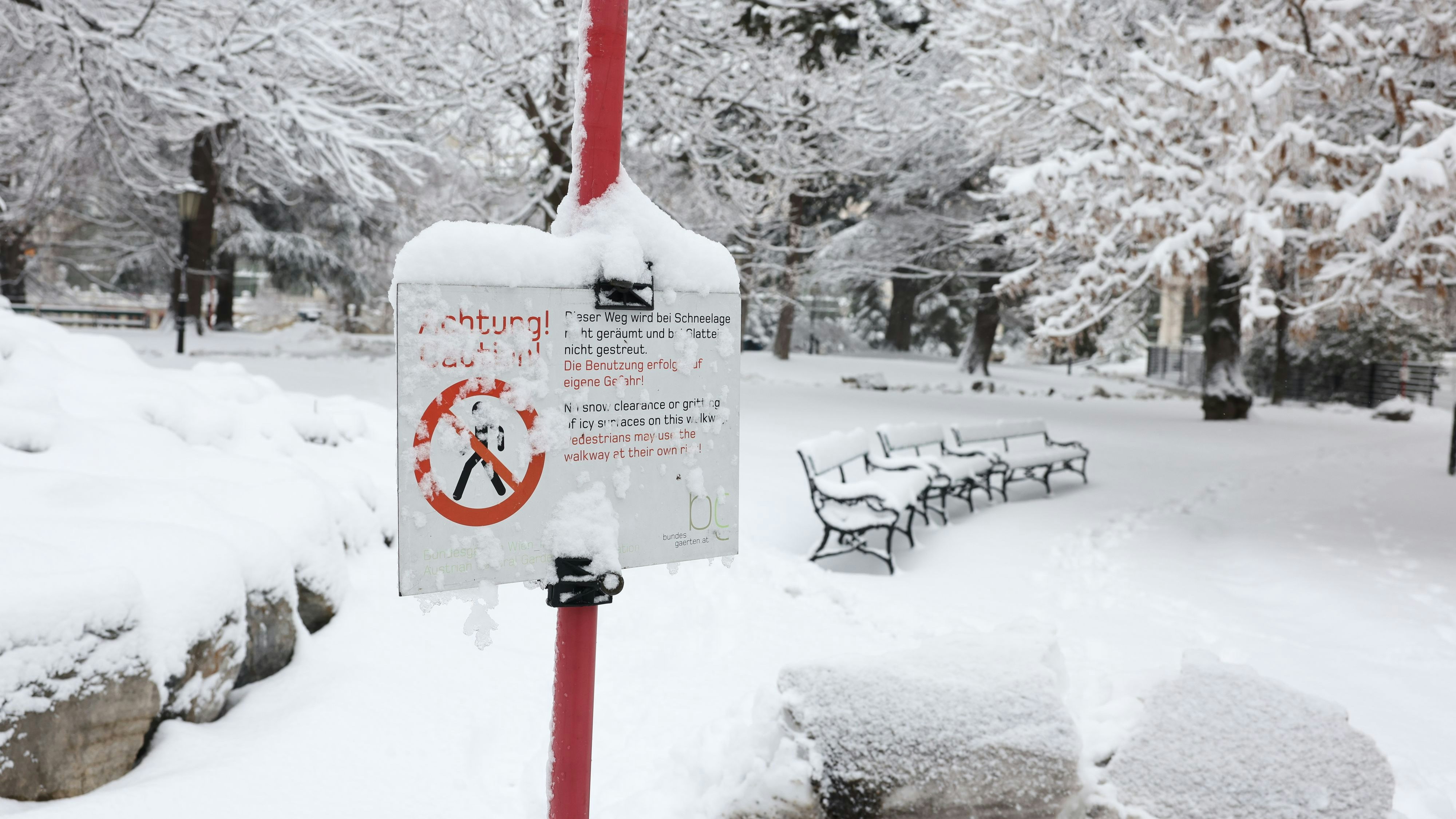 Wien kämpft gegen die 20 Zentimeter Schnee an. 