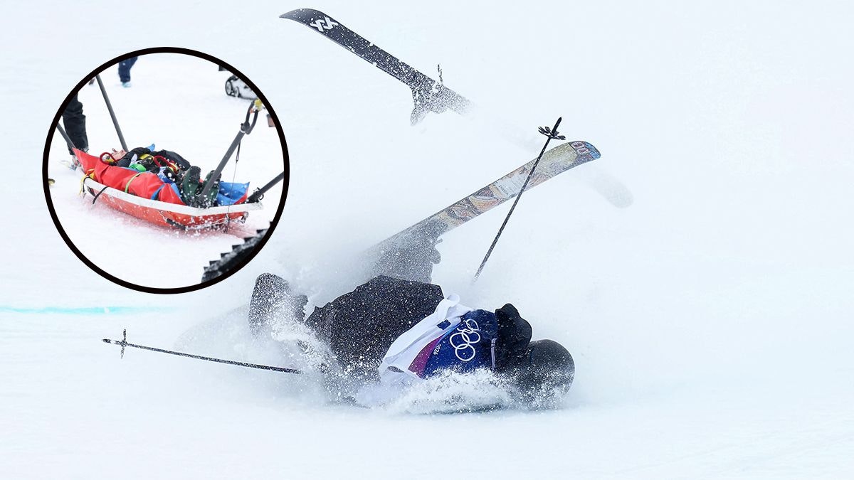 Finley Melville Ives bleib nach ihrem Sturz regungslos im Schnee liegen. 