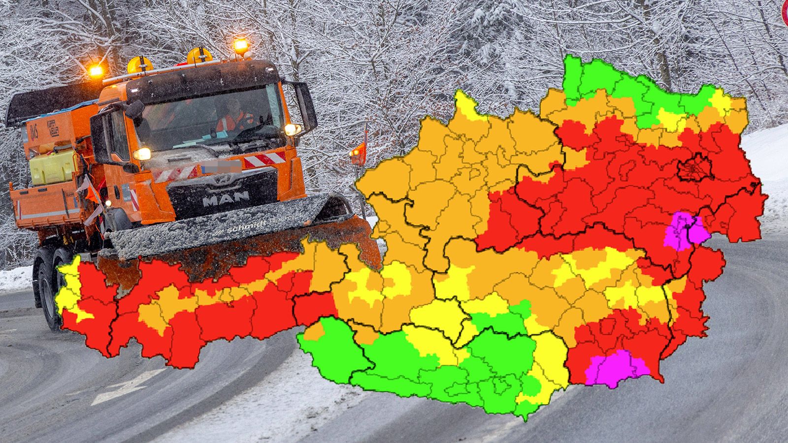 Heute.at - Warnstufe VIOLETT! Österreich versinkt im Schnee
