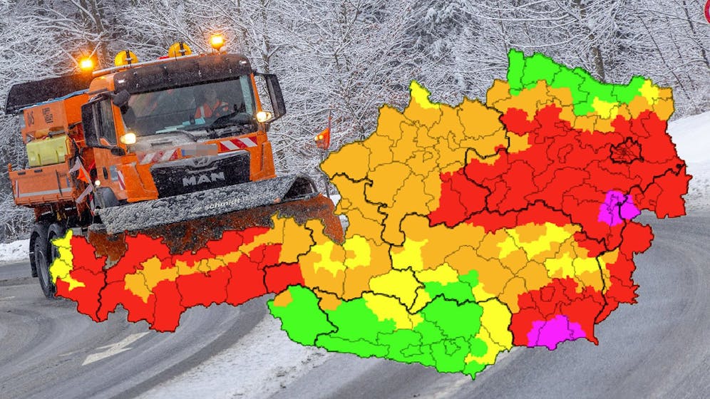 Heute.at - Warnstufe VIOLETT! Österreich versinkt im Schnee