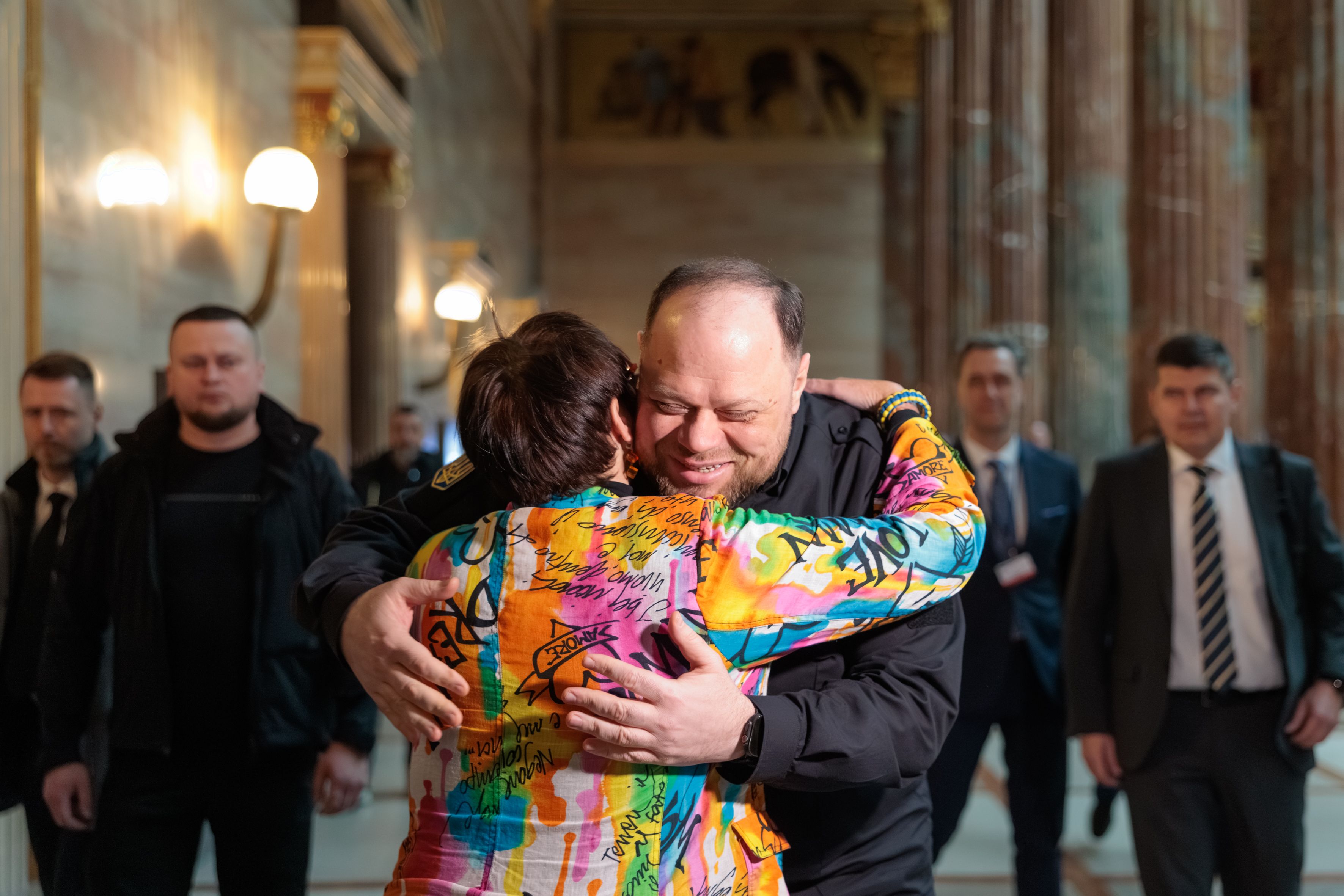 Der Vorsitzende der Werchowna Rada der Ukraine, Ruslan Stefantschuk, besuchte am 20. Feber das Parlament.
