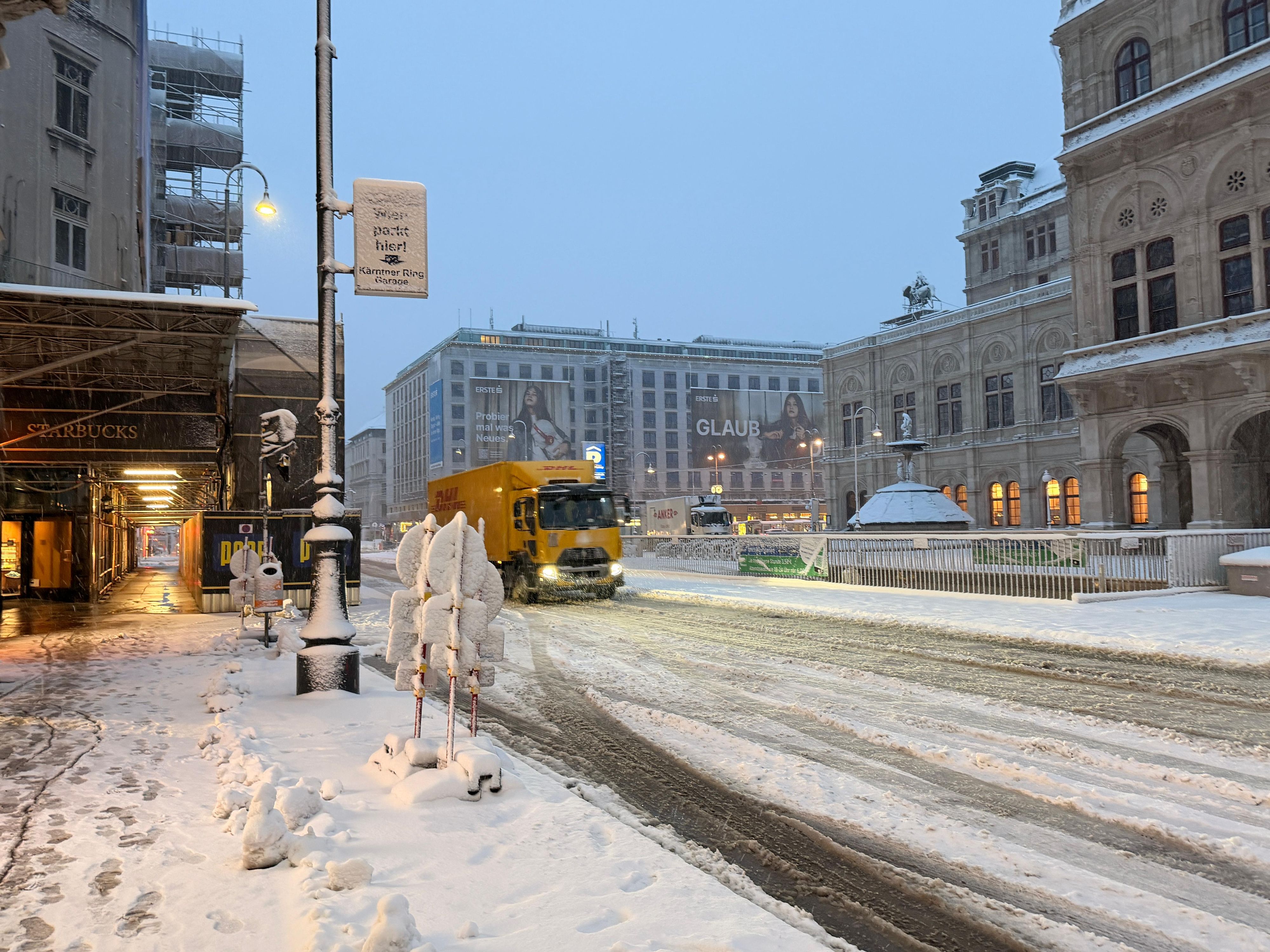In der Inneren Stadt kamen auch 15 Zentimeter zusammen. 