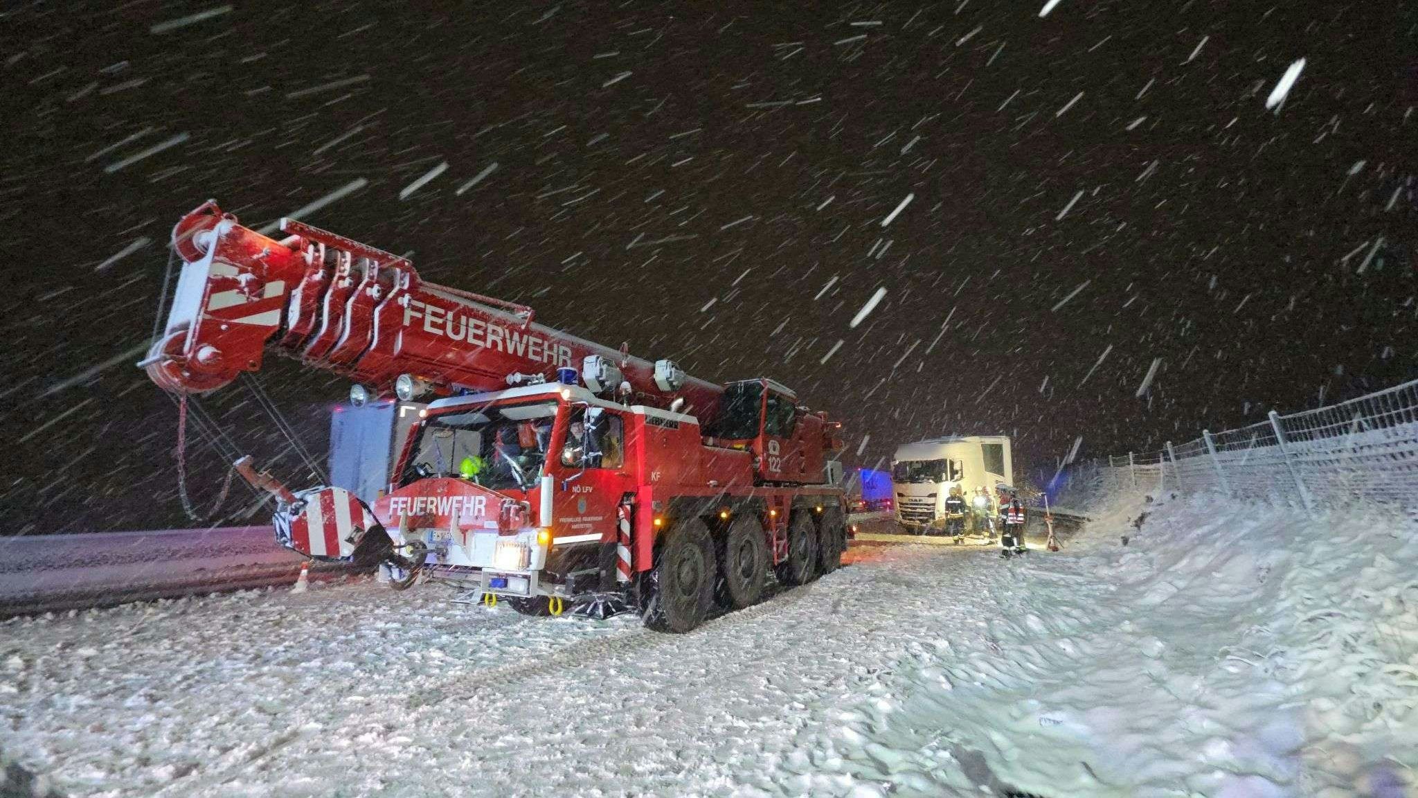 Die A1 musste vorübergehend gesperrt werden. 