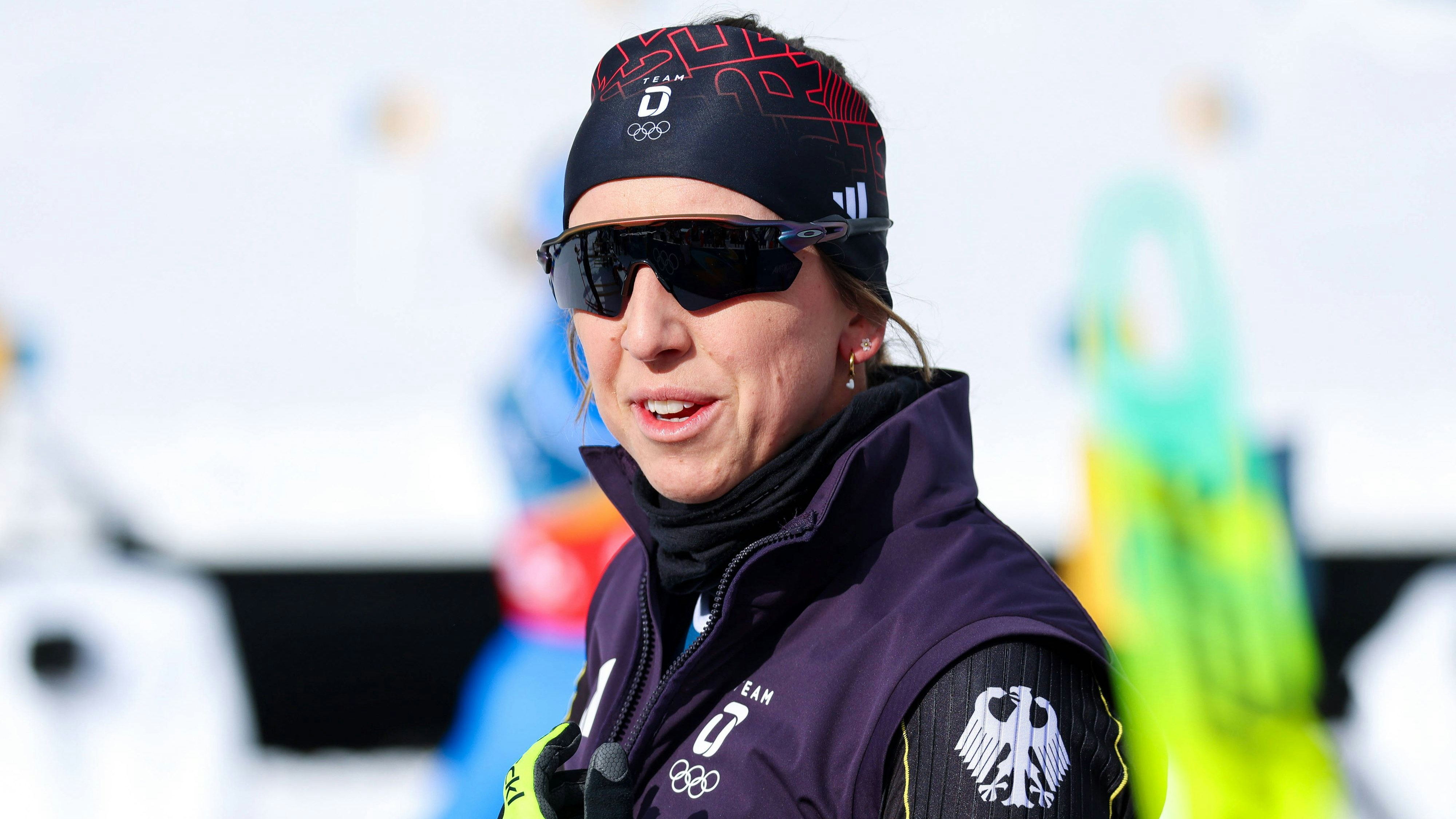 Die deutsche Star-Biathletin Franziska Preuß. 