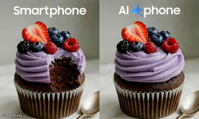 Ein simples Beispiel: Ein Kuchenstück, das im Foto fehlt, lässt sich automatisch wiederherstellen.