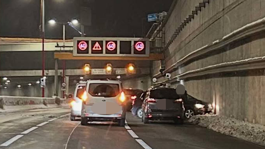 Am Samstag kam es zu einem gewaltigen Auffahrunfall